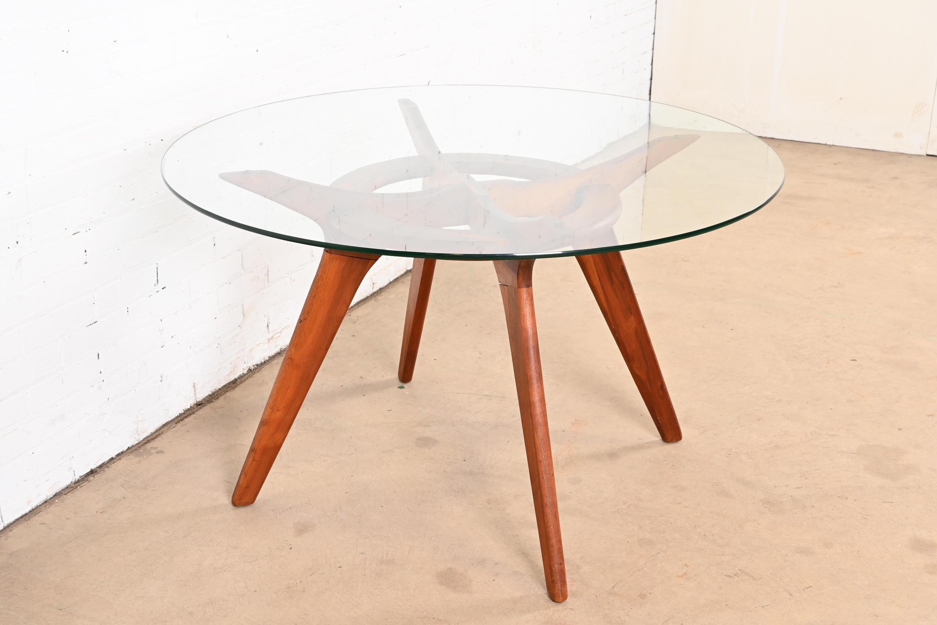 Adrian Pearsall Sculpted Walnut Glass Top 