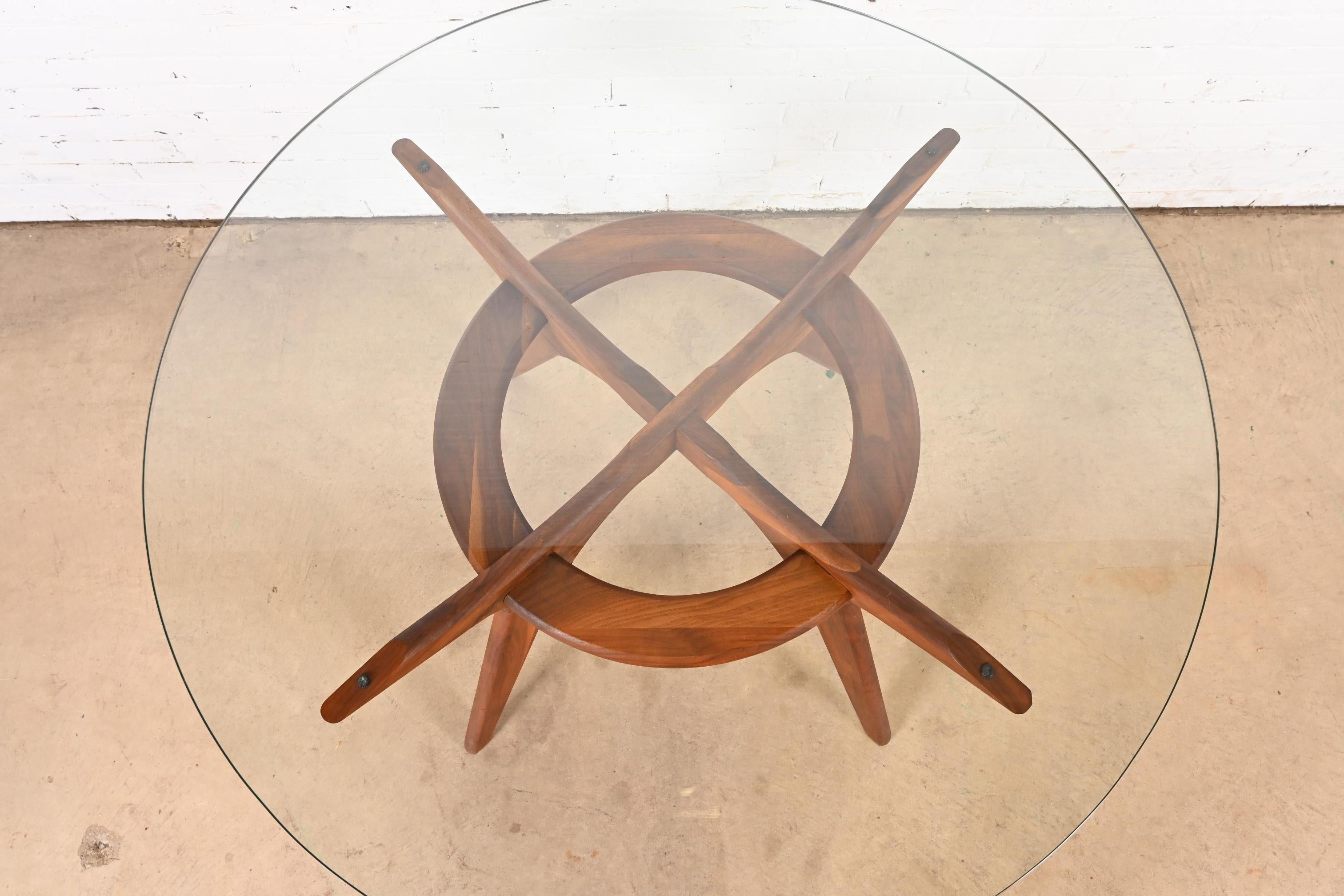 Mid-20th Century Adrian Pearsall Sculpted Walnut Glass Top 