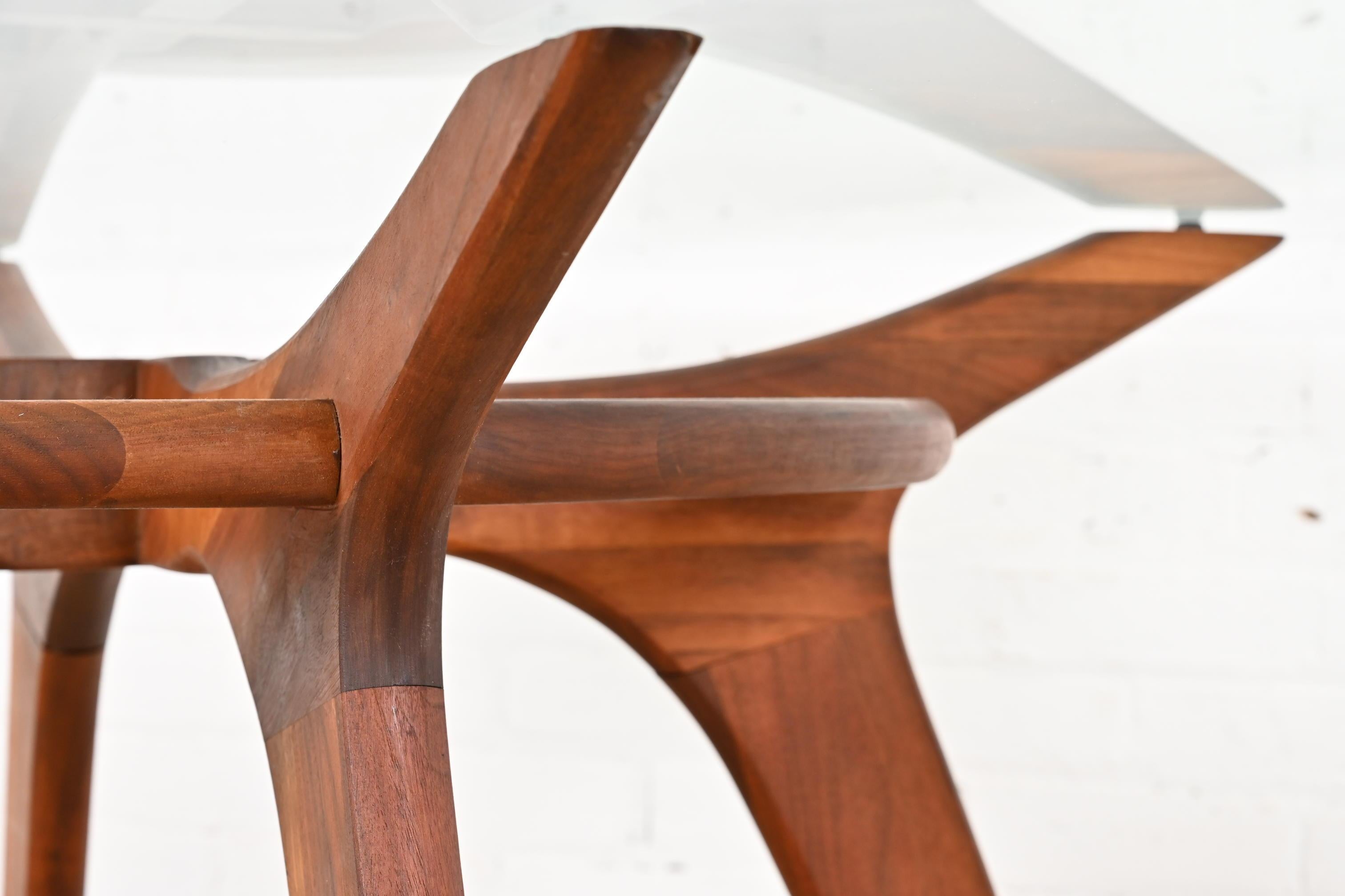 Adrian Pearsall Sculpted Walnut Glass Top 