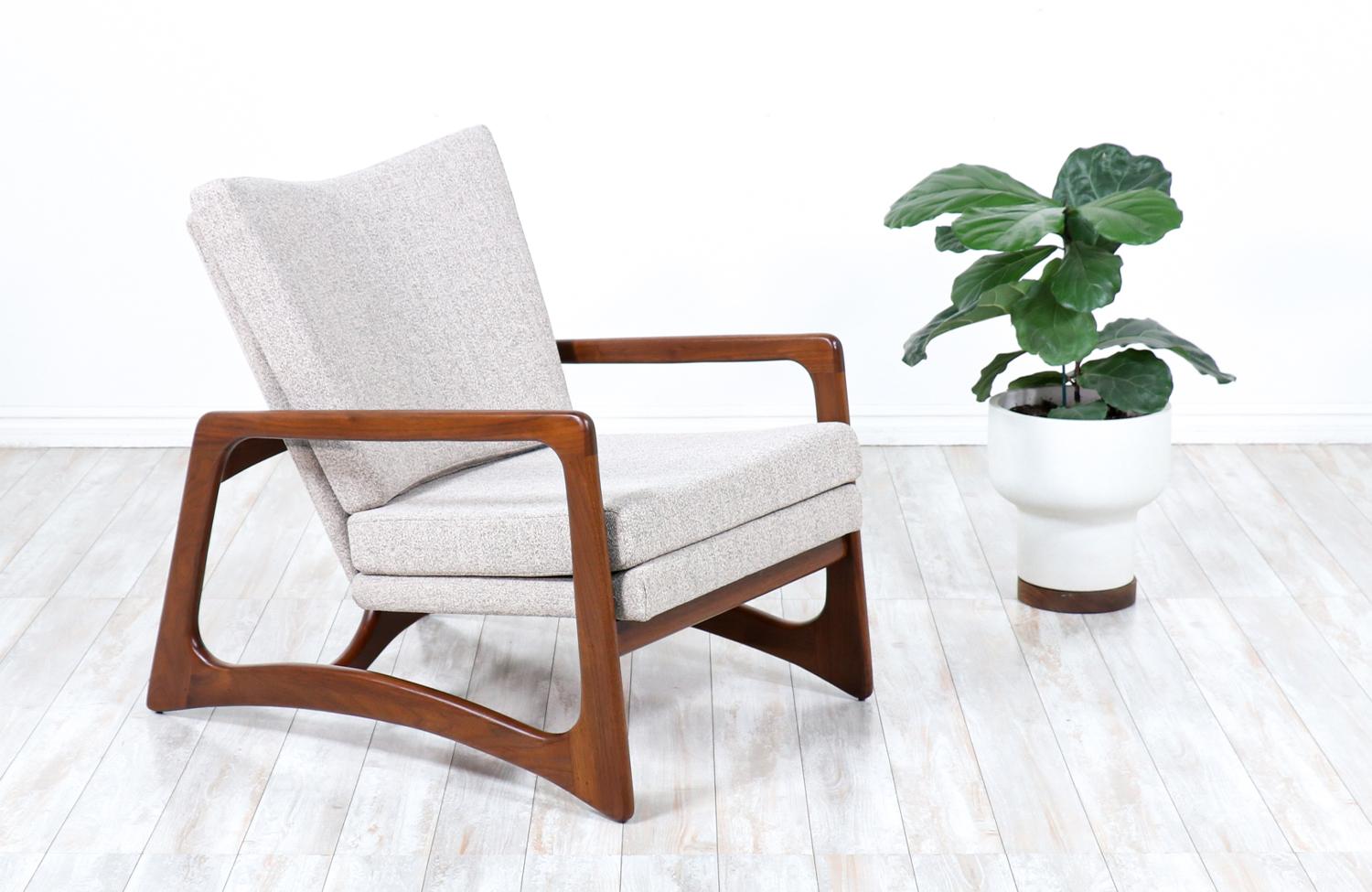 Adrian Pearsall sculpted walnut lounge chair for Craft Associates.