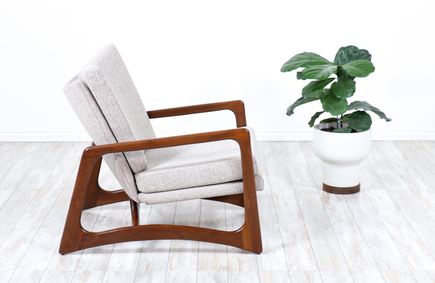 Mid-Century Modern Adrian Pearsall Sculpted Walnut Lounge Chair for Craft Associates