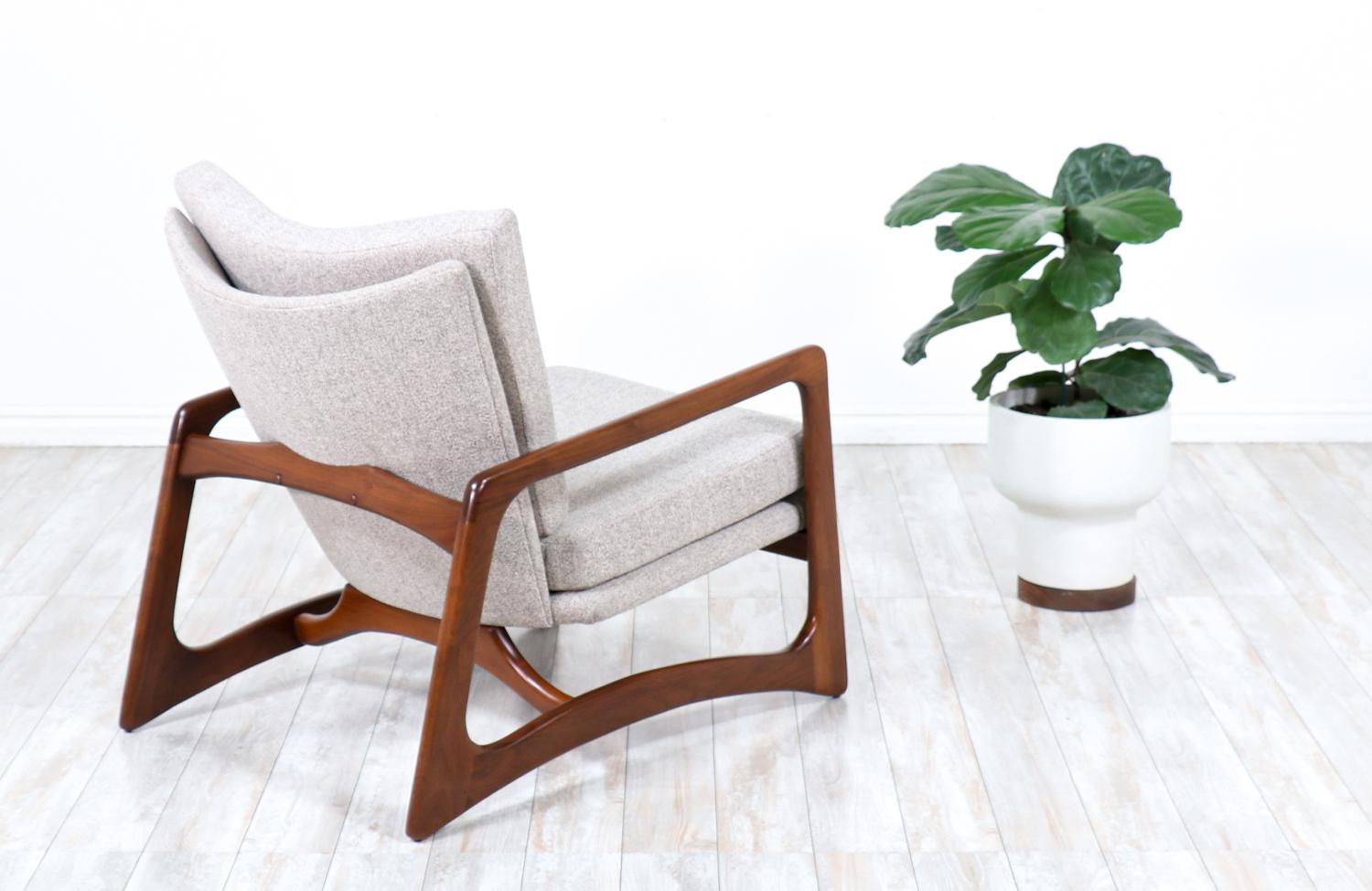 American Adrian Pearsall Sculpted Walnut Lounge Chair for Craft Associates