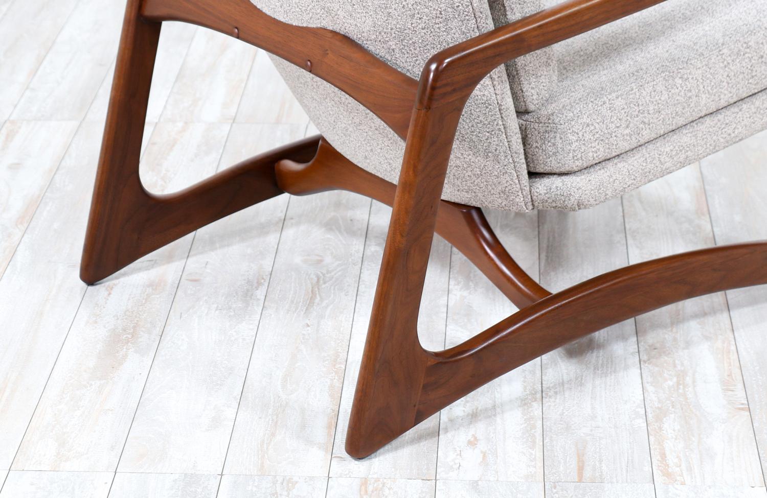 Adrian Pearsall Sculpted Walnut Lounge Chair for Craft Associates 1