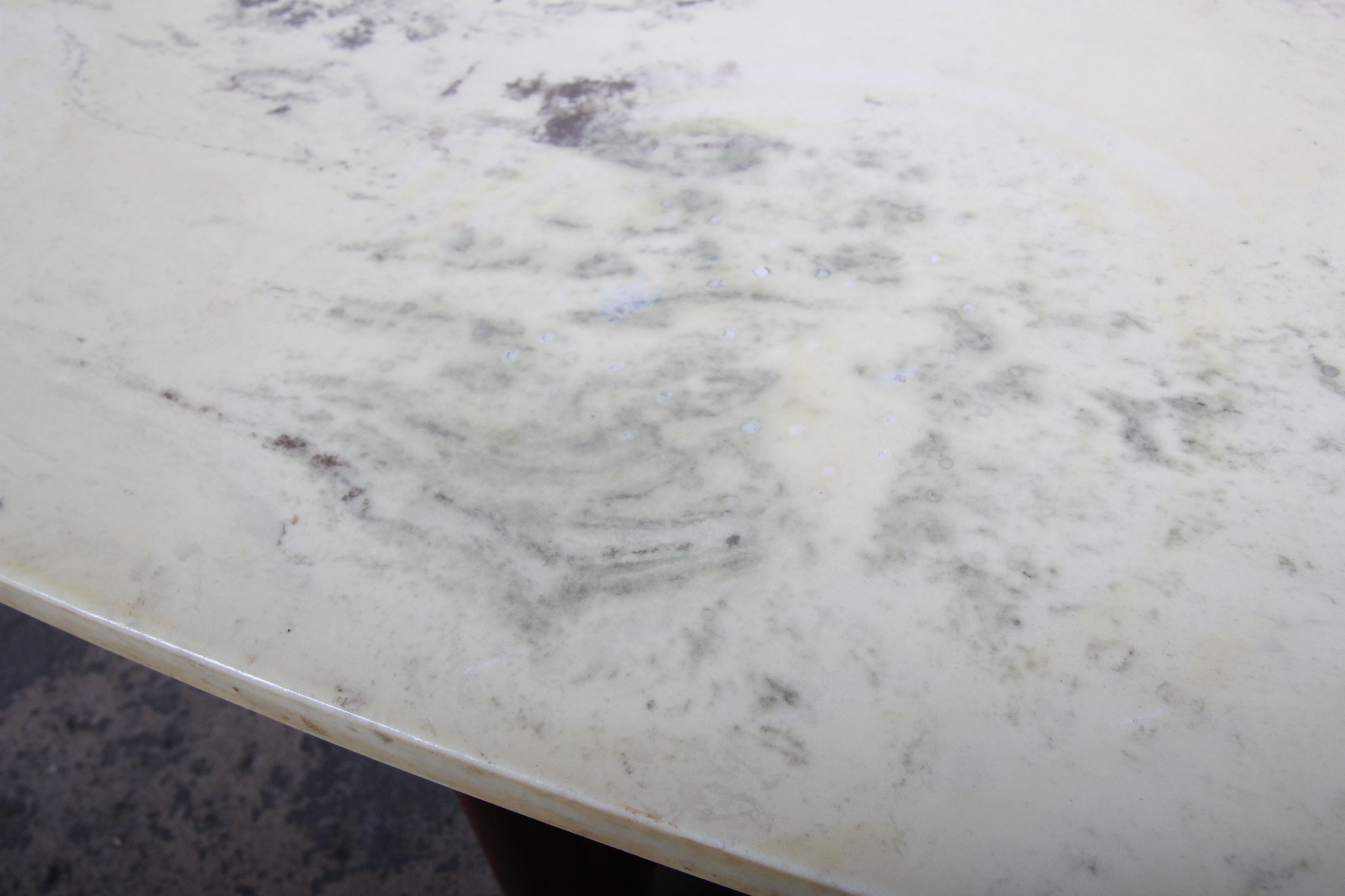 Adrian Pearsall Sculpted Walnut Marble Top Surfboard Coffee Table, 1960s 6