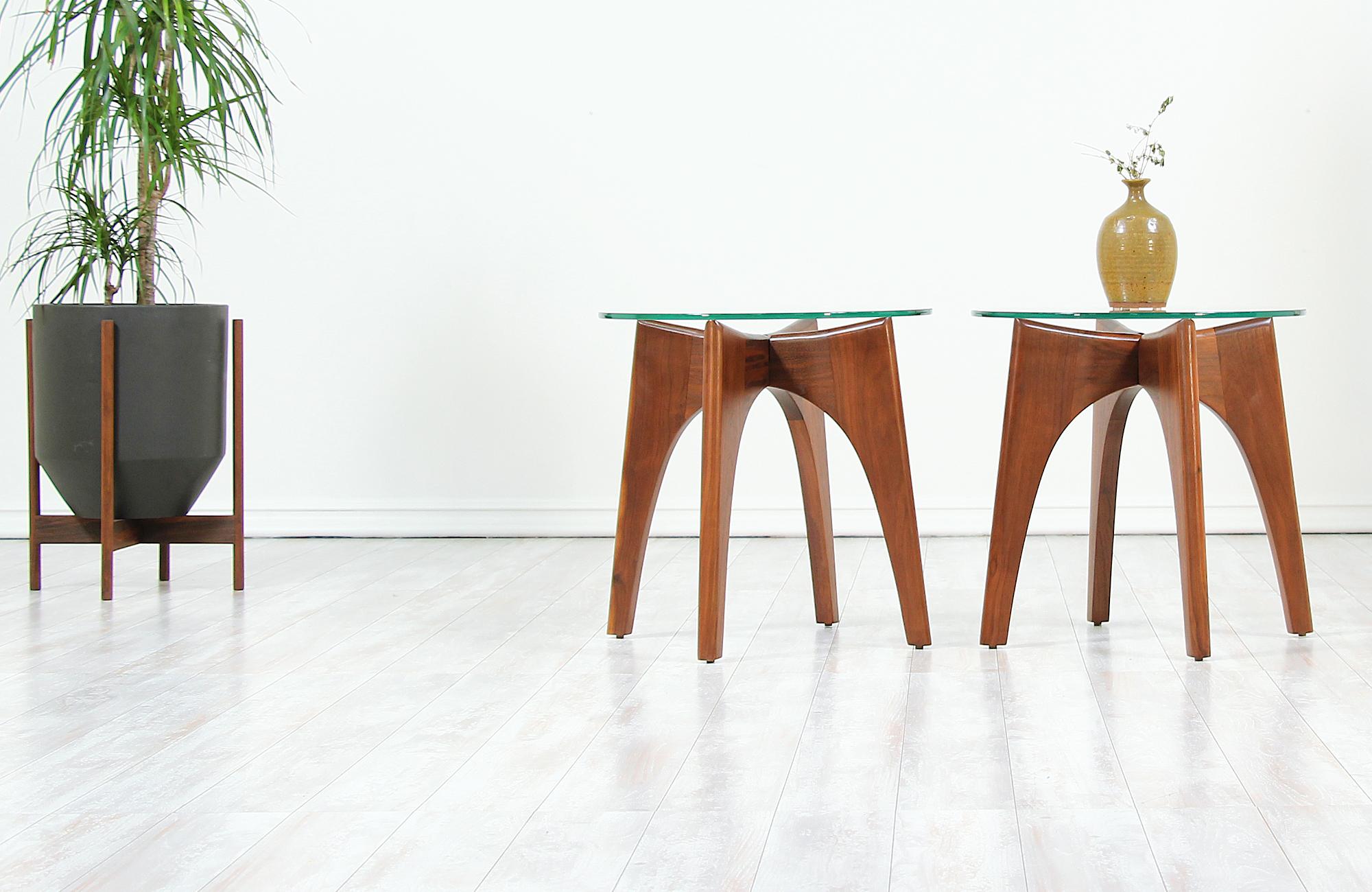 Mid-Century Modern Adrian Pearsall Sculpted Walnut Side Tables for Craft Associates