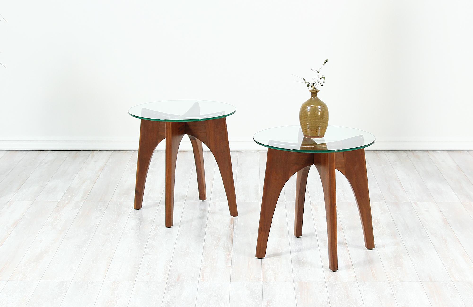 American Adrian Pearsall Sculpted Walnut Side Tables for Craft Associates