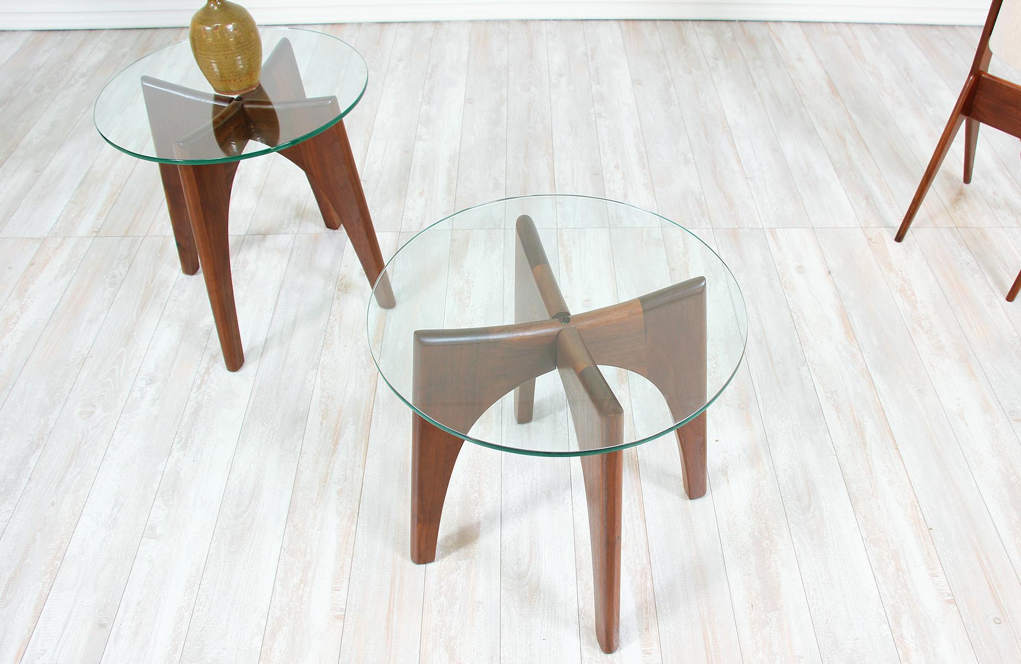 Adrian Pearsall Sculpted Walnut Side Tables for Craft Associates 1