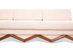 Adrian Pearsall Sculpted Walnut Sofa