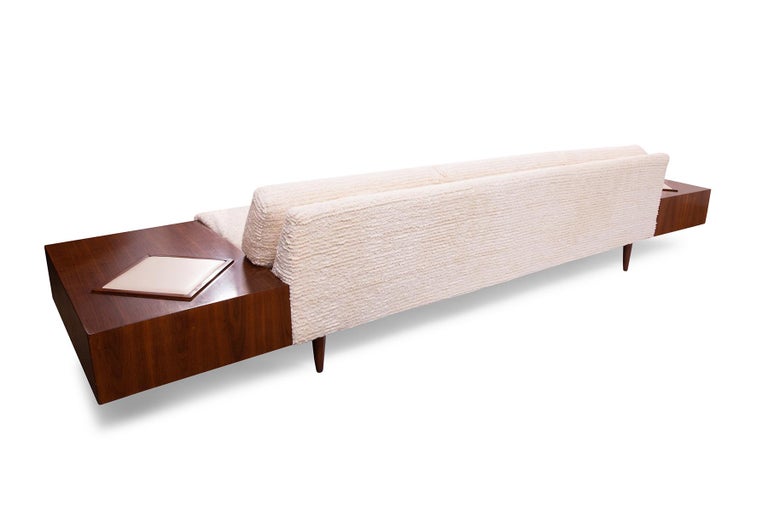 Adrian Pearsall Sculpted Walnut Sofa at 1stDibs