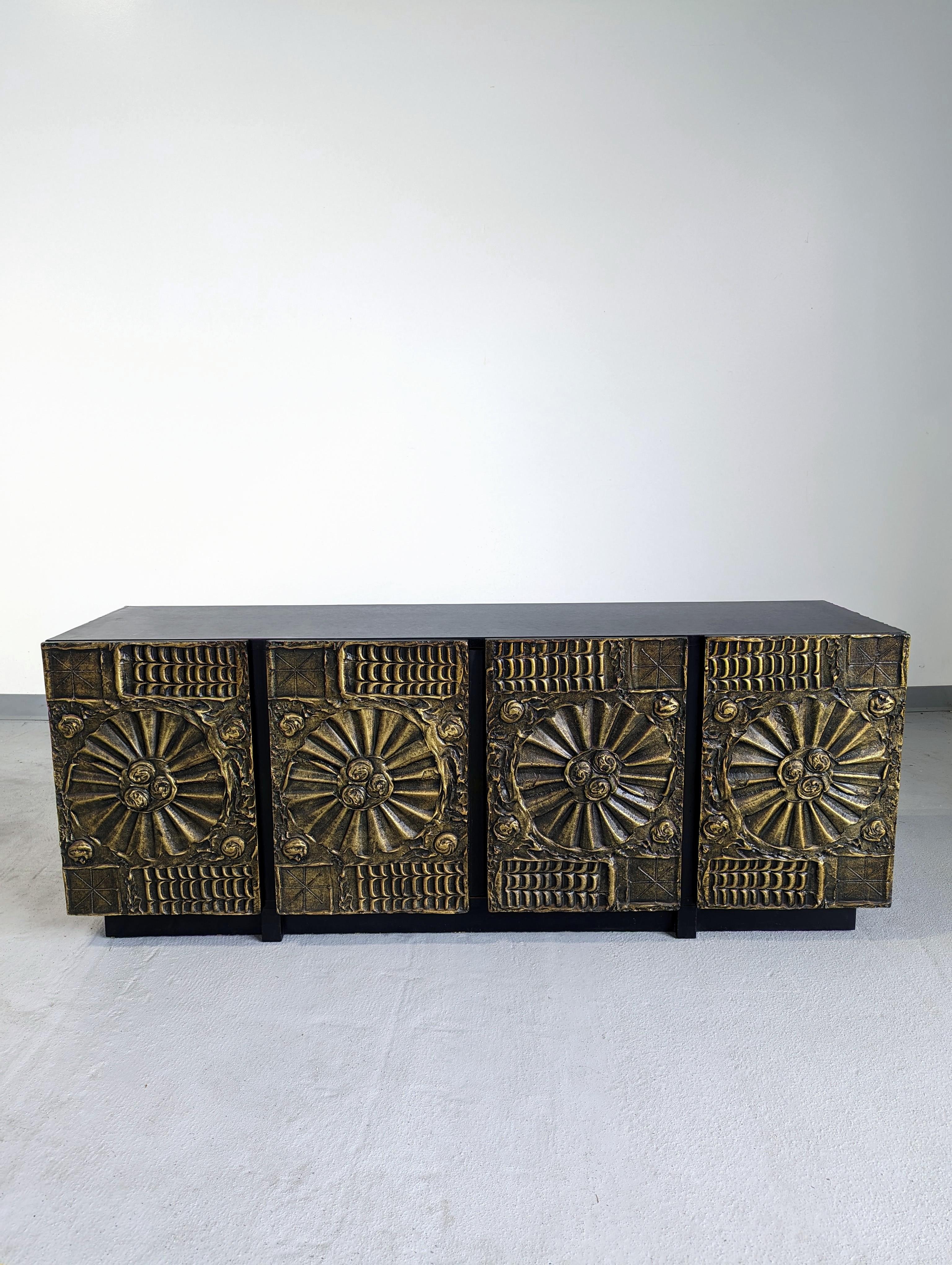 Brutalist buffet designed by Adrian Pearsall for Craft. The brutalist design is from the 