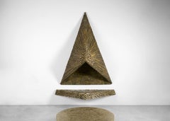 Adrian Pearsall, Sculptural Faux Fireplace in Resin, US, circa 1970