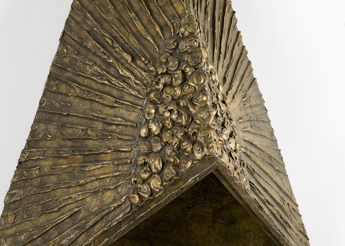Adrian Pearsall, Chimenea escultórica de resina, EE.UU., hacia 1970 Bronceado en venta