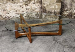 Adrian Pearsall Sculptural Walnut Dog Bone Coffee Table