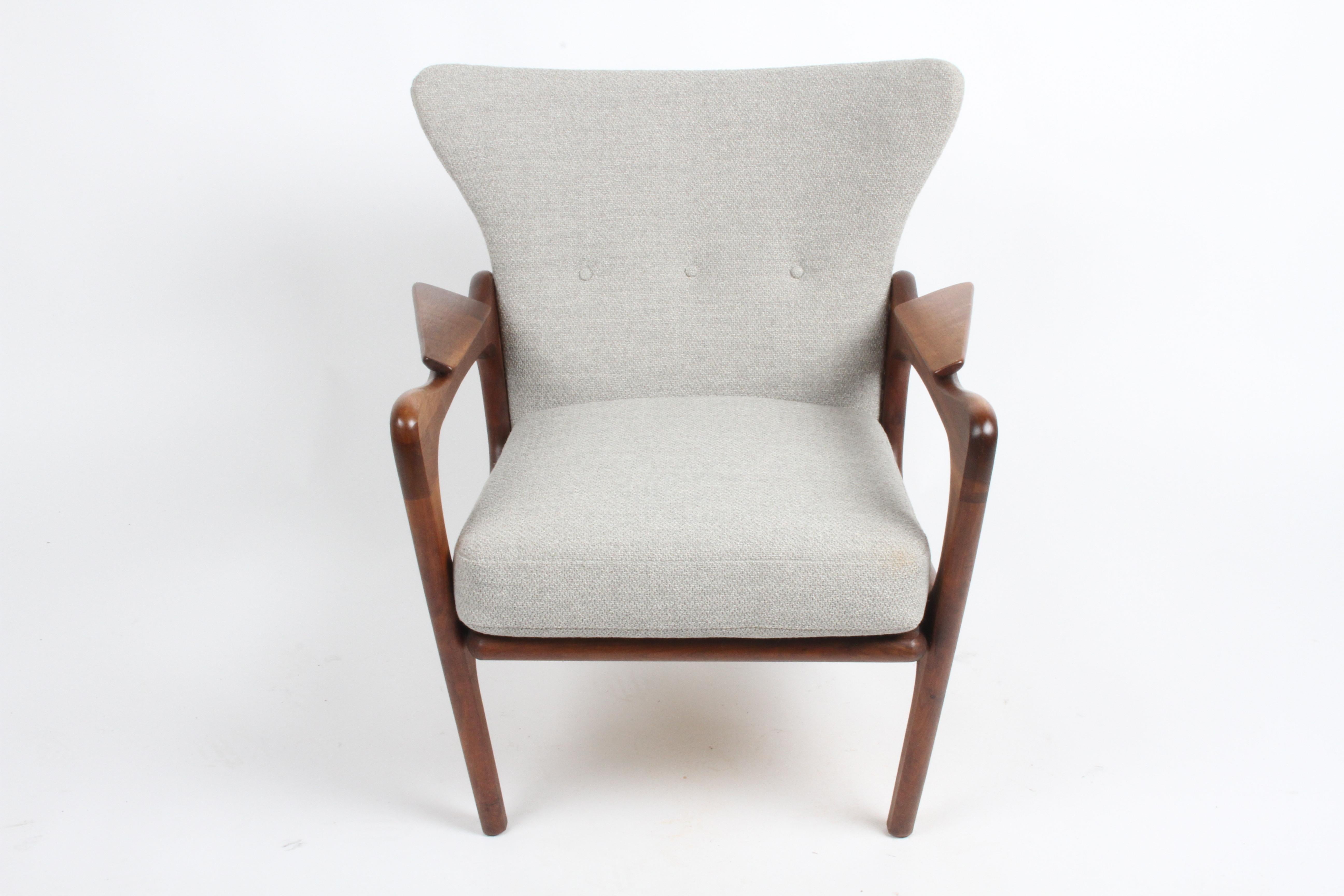 Adrian Pearsall Sculptural Walnut Frame Wingback Lounge Chair for Craft Assoc.  6
