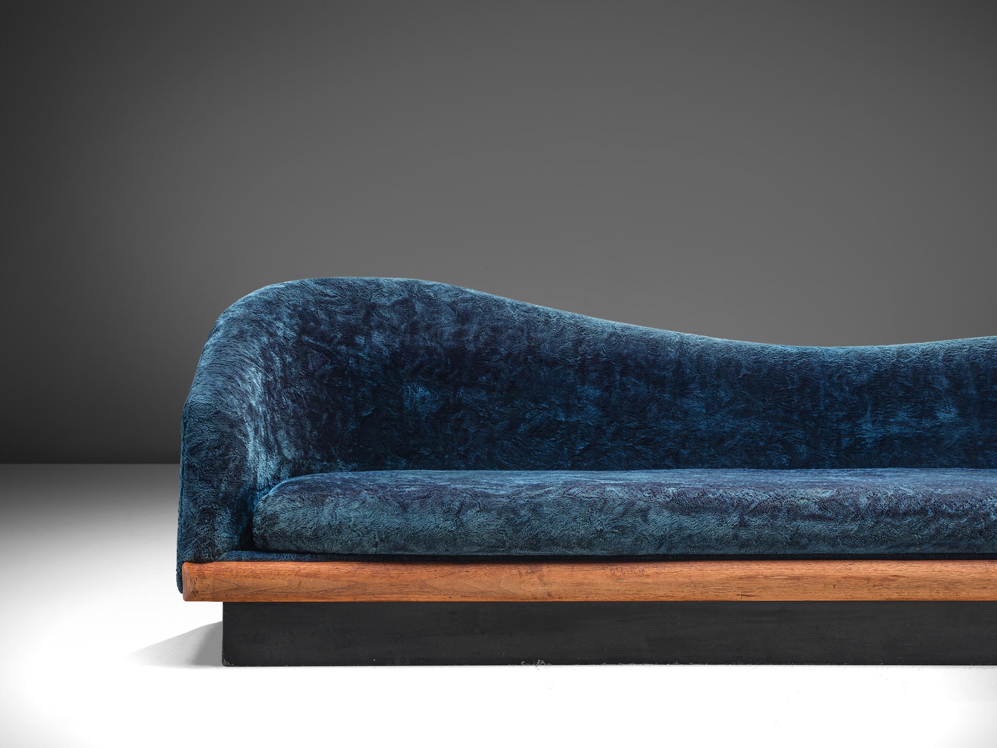 American Adrian Pearsall Sea Blue 'Cloud' Sofa