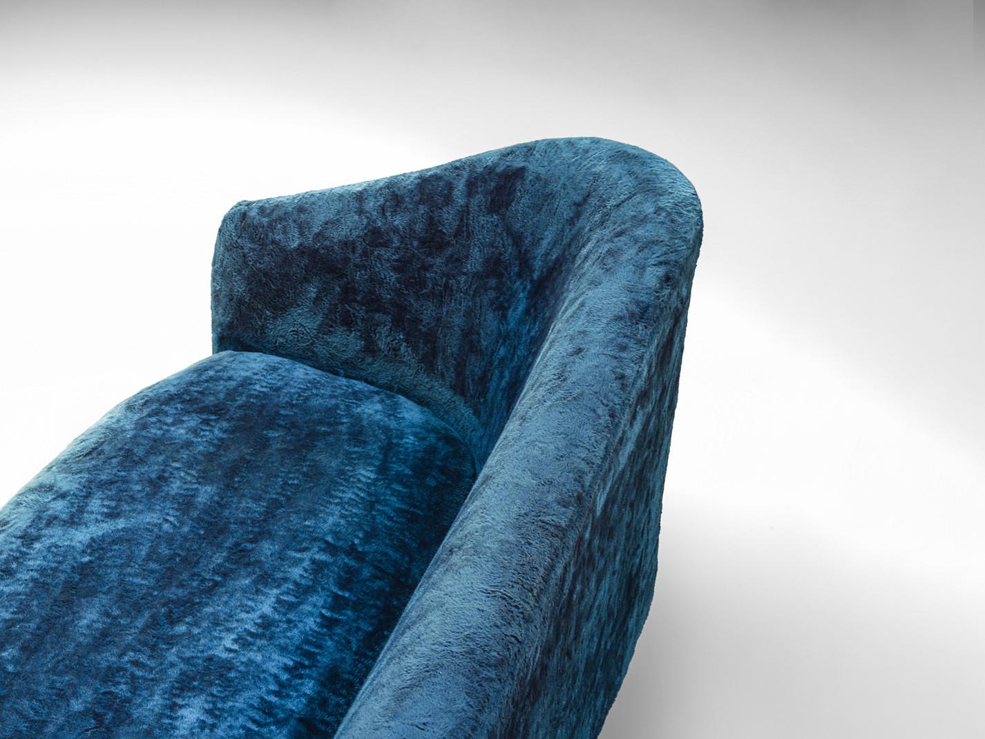 American Adrian Pearsall Sea Blue 'Cloud' Sofa  For Sale