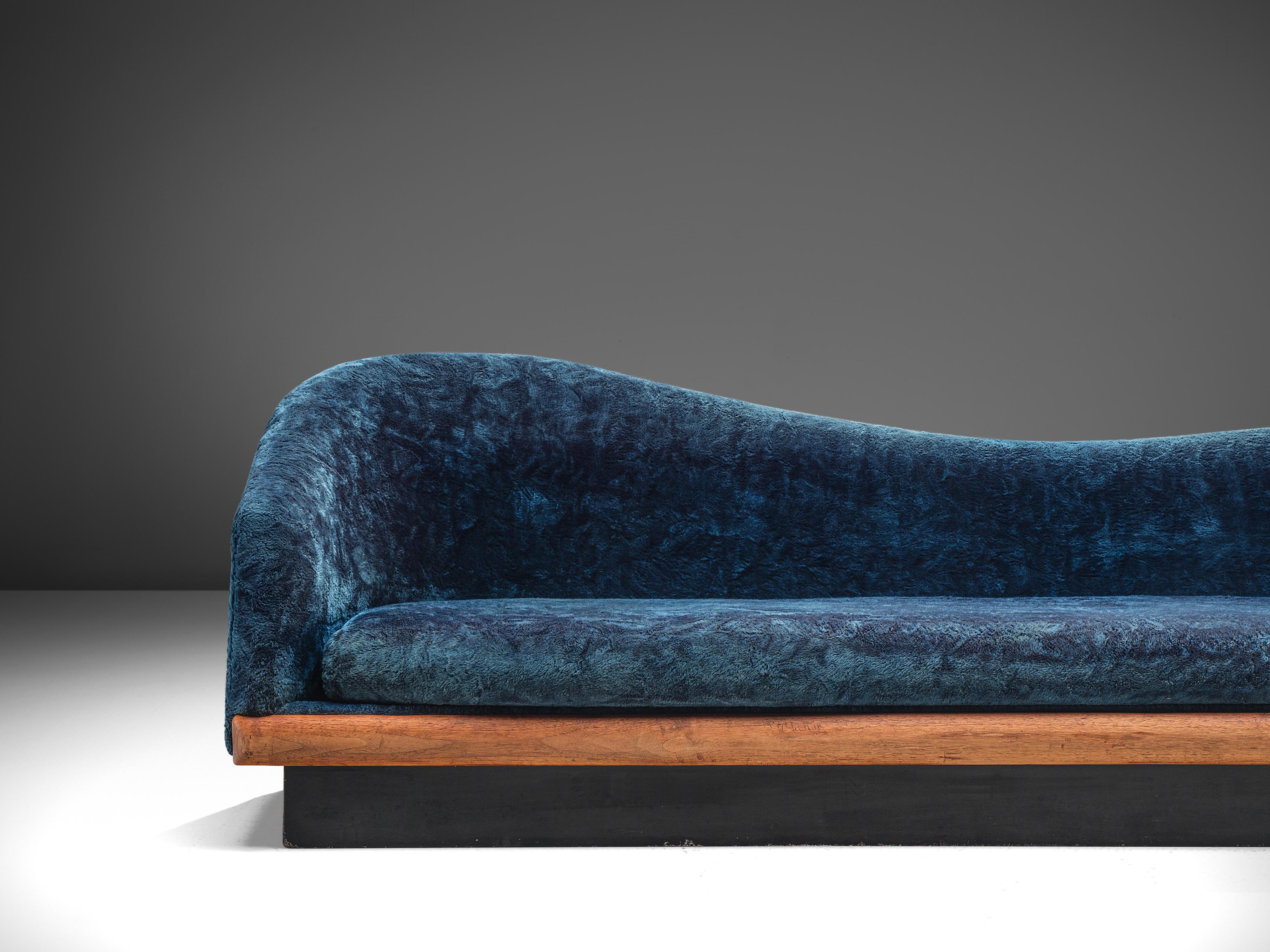 Late 20th Century Adrian Pearsall Sea Blue 'Cloud' Sofa