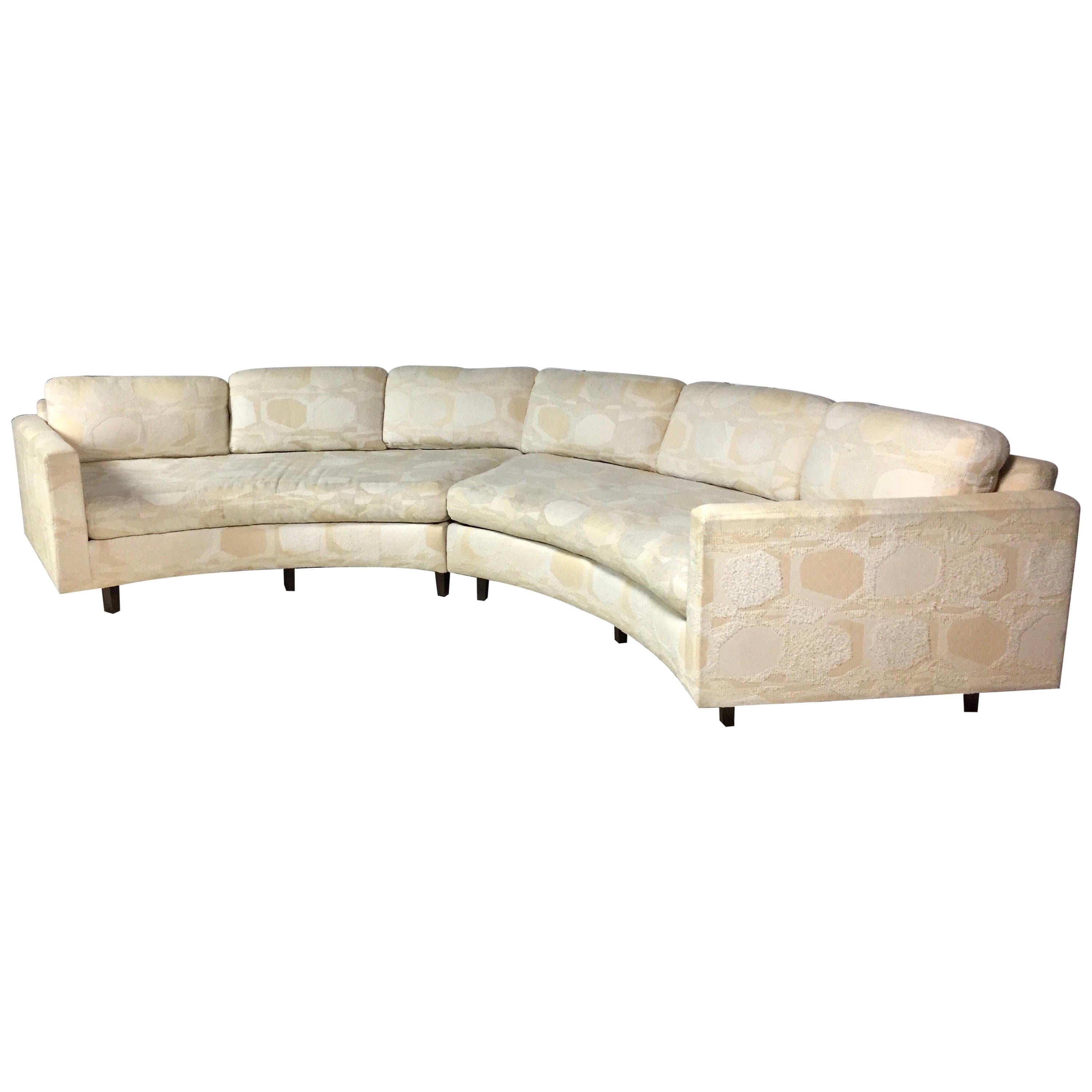 Adrian Pearsall Craft Associates Mid-Century Modern Sectional Sofa Semi-Circular