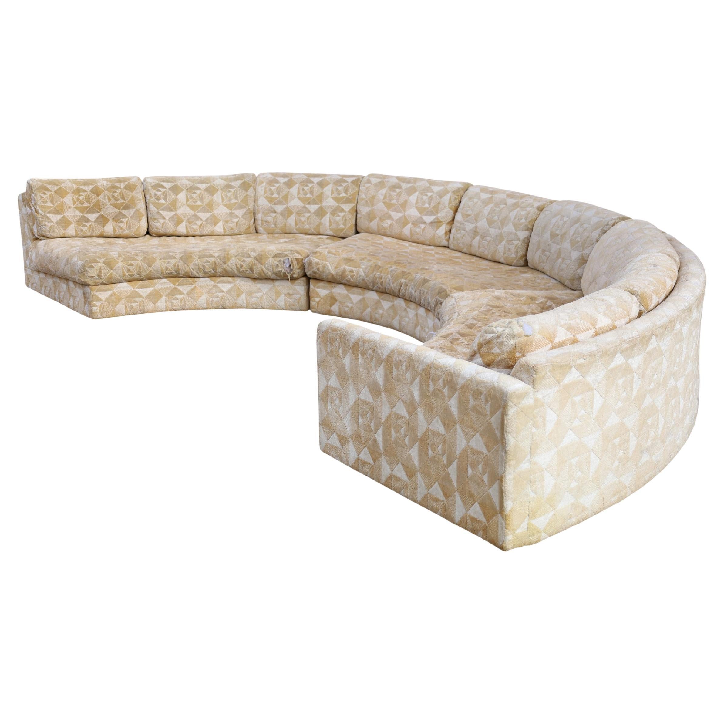 Adrian Pearsall Semi-Circle Sectional Sofa en vente