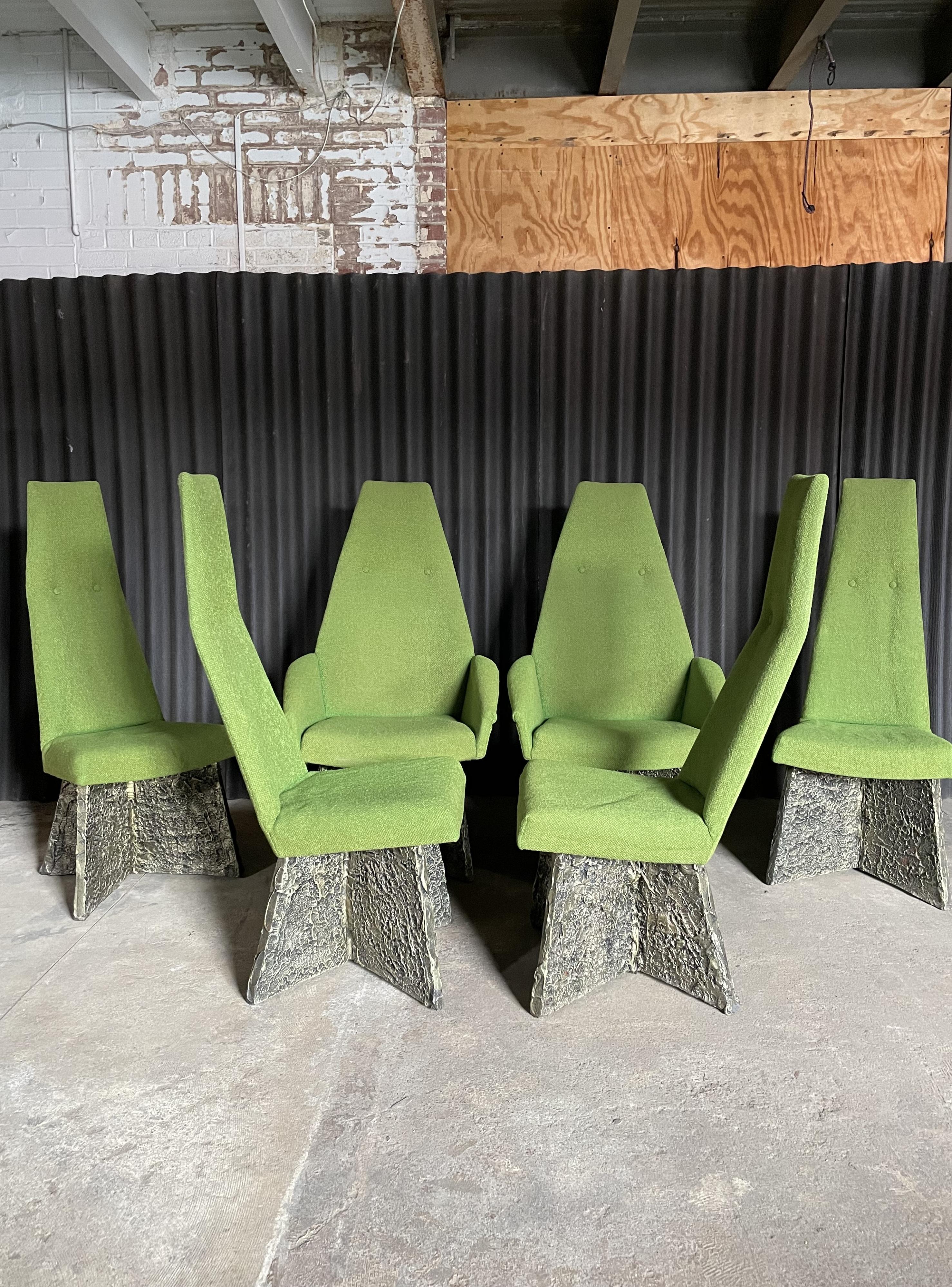 American Adrian Pearsall Set of 6 Brutalist Dining Chairs For Sale