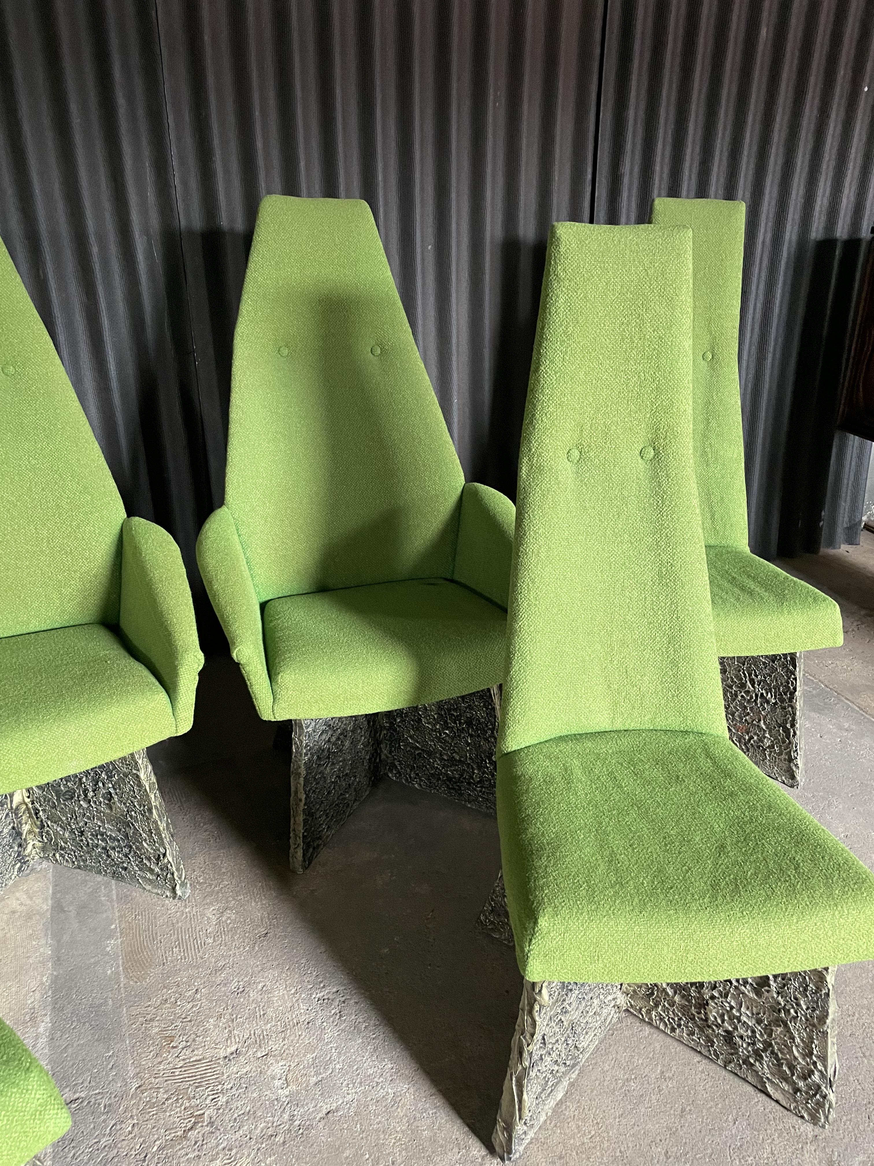 Mid-20th Century Adrian Pearsall Set of 6 Brutalist Dining Chairs For Sale