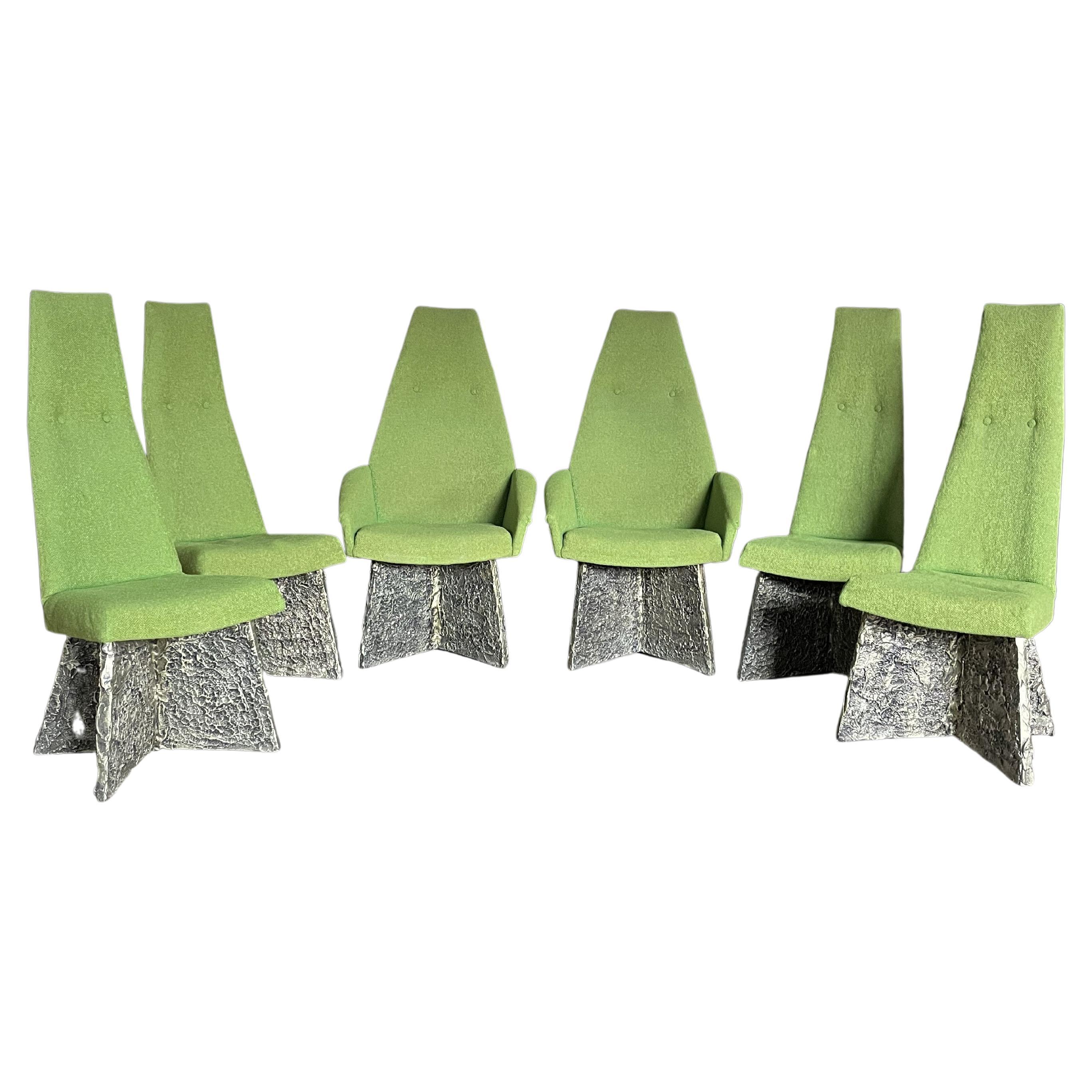 Adrian Pearsall Set of 6 Brutalist Dining Chairs