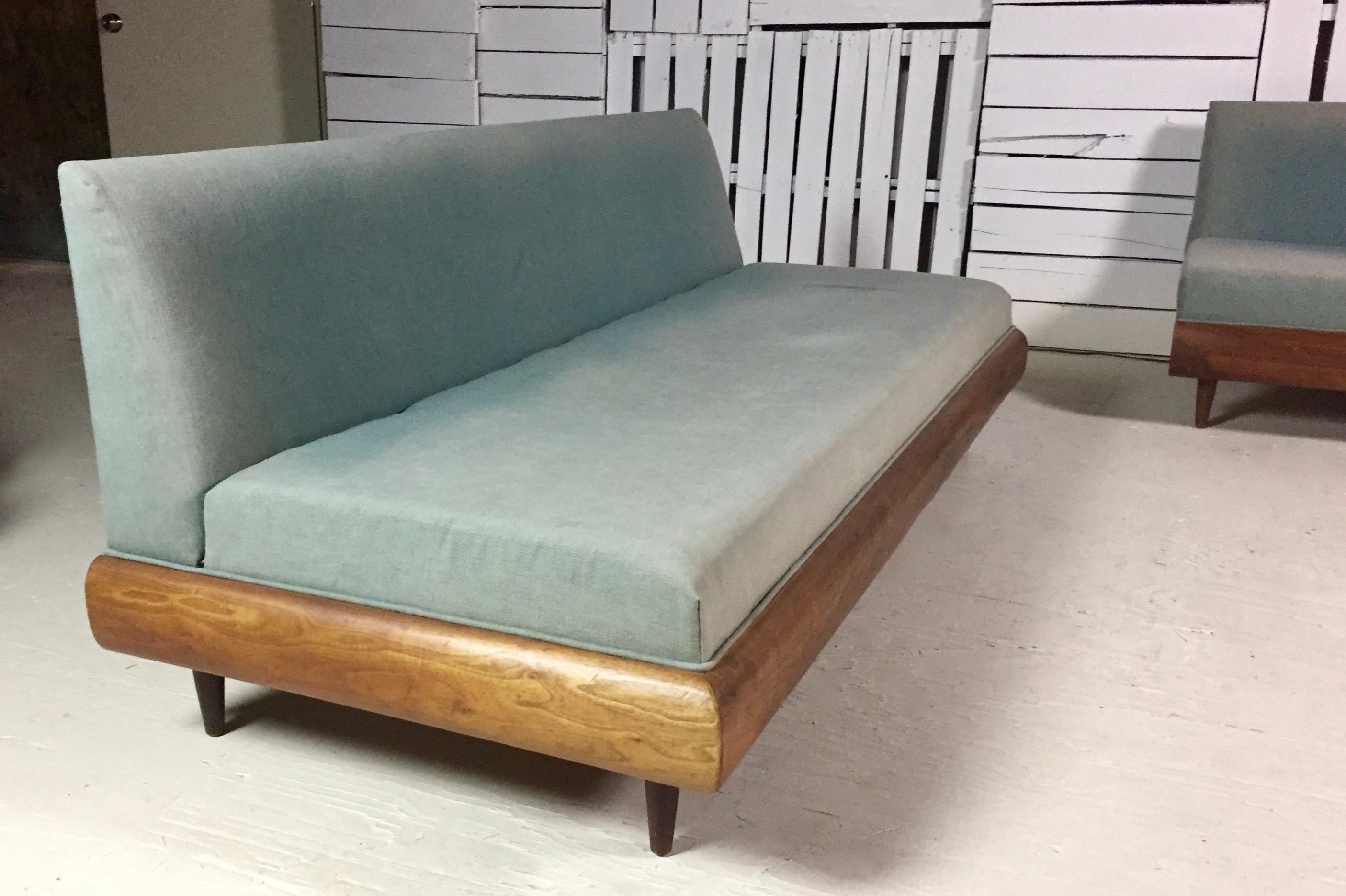 Mid-Century Modern Adrian Pearsall Signed Craft Associates 2-PC Sectional Sofa 2069-LR For Sale