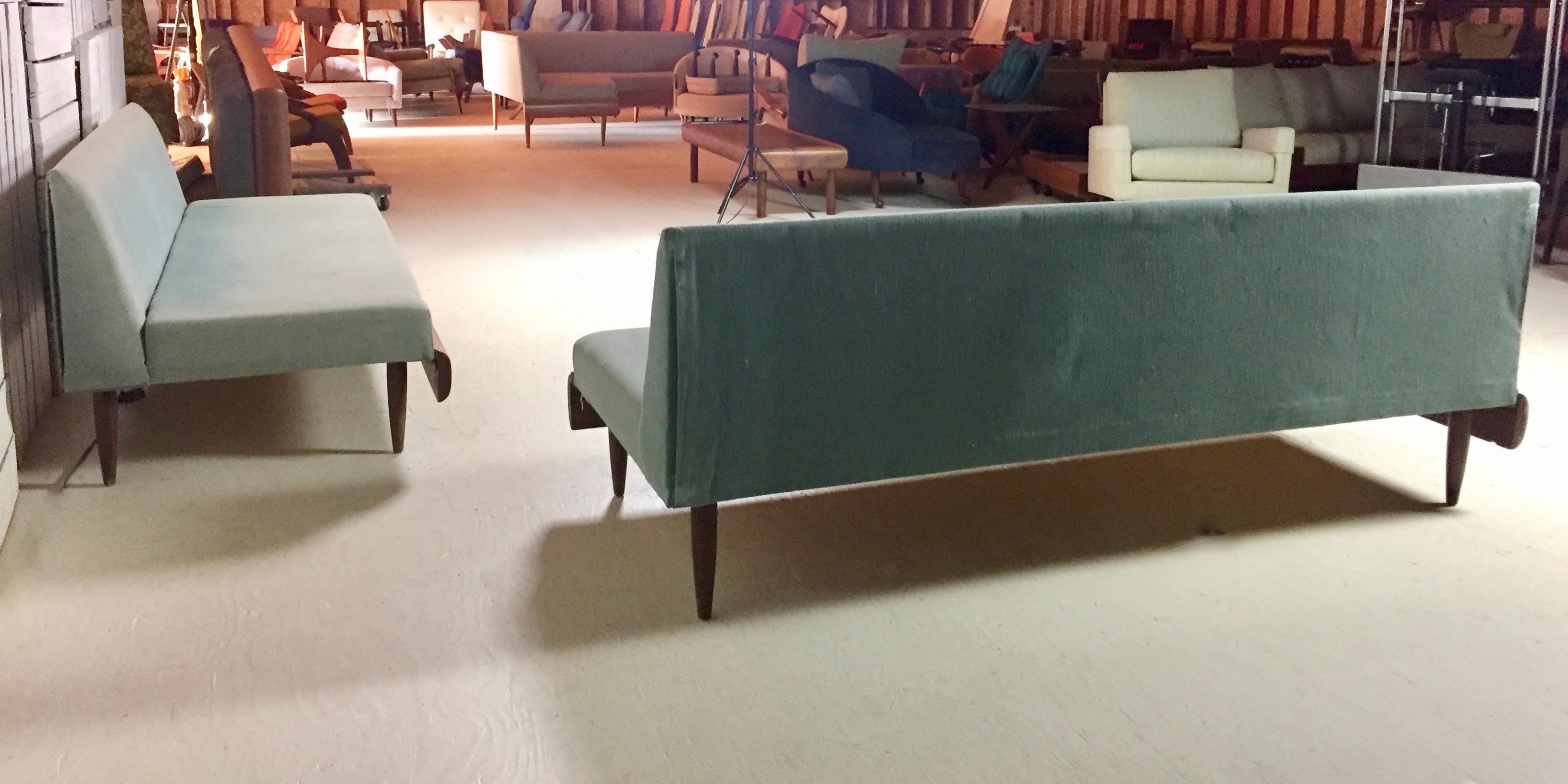 Mid-20th Century Adrian Pearsall Signed Craft Associates 2-PC Sectional Sofa 2069-LR For Sale