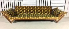 Adrian Pearsall Signed Craft Associates Black and Yellow Midcentury Sofa