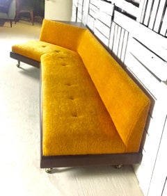 Adrian Pearsall Signed Craft Associates Sofa Midcentury Built-in Cabinet 2167-s