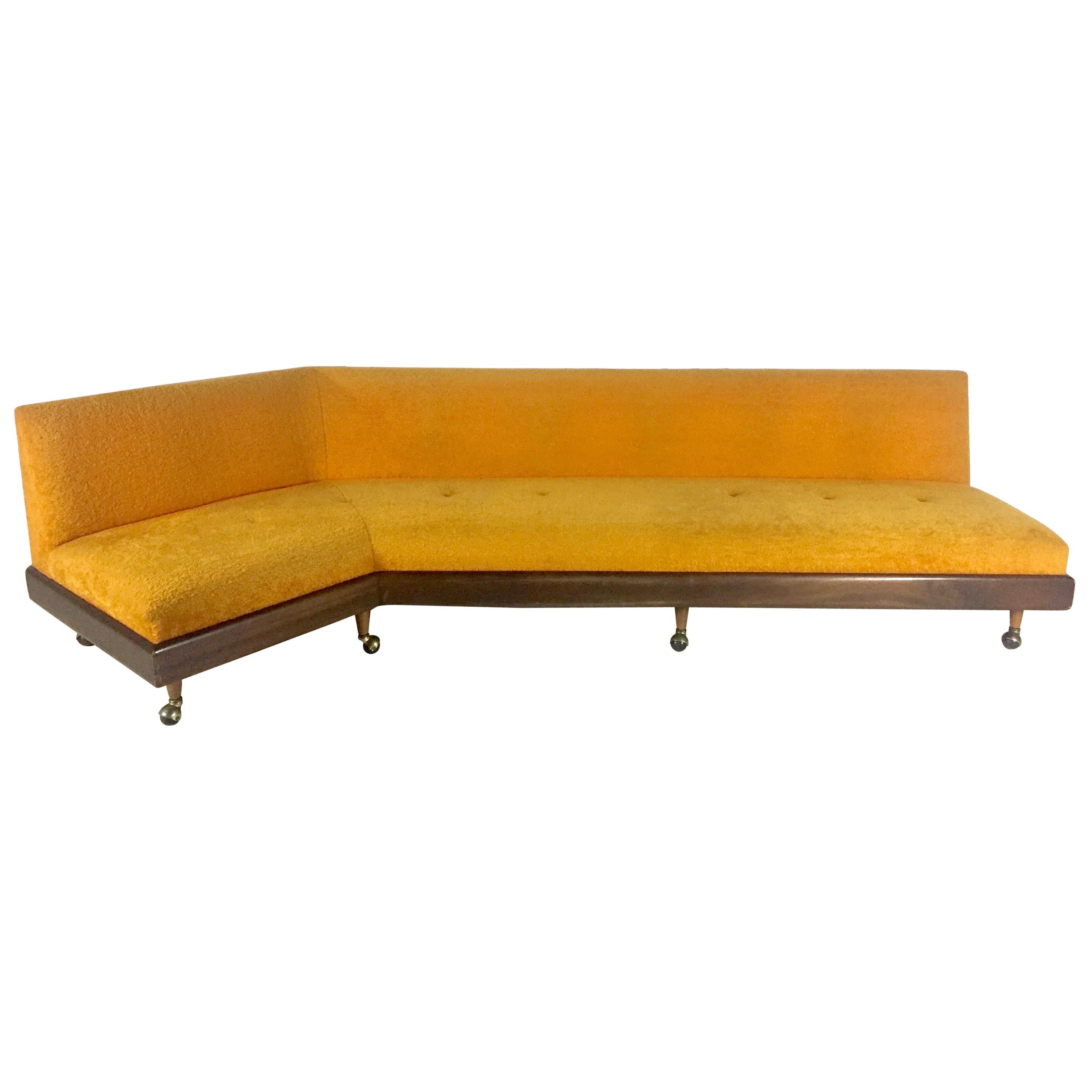 Adrian Pearsall Signed Craft Associates Sofa Midcentury Built-in Cabinet 2167-s
