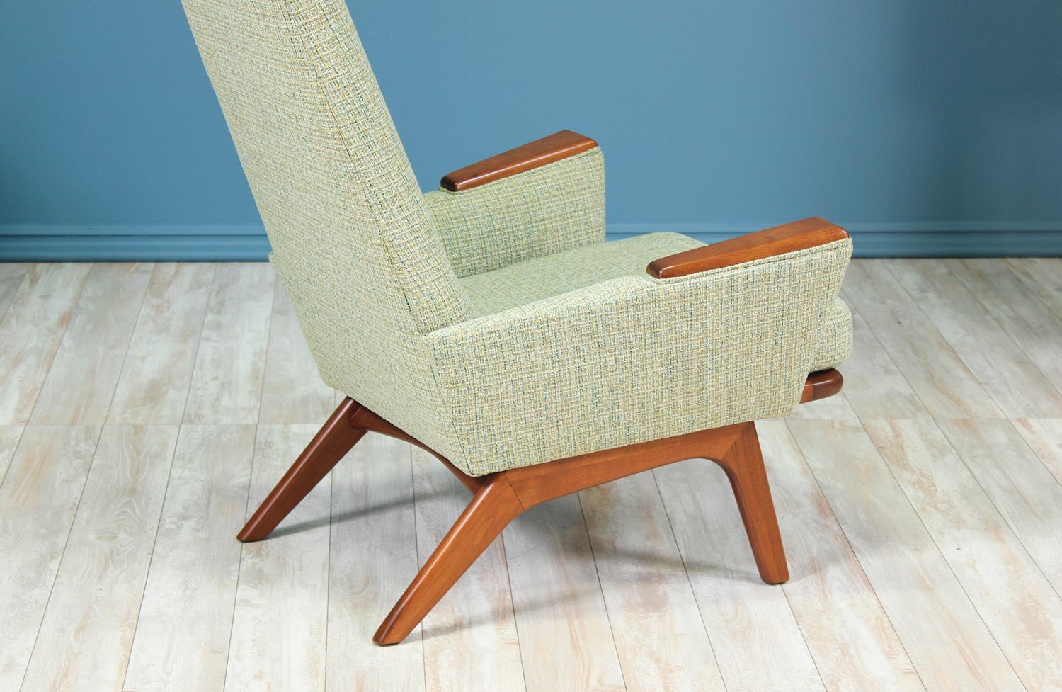 Fabric Adrian Pearsall “Slim Jim” High-Back Chair for Craft Associates