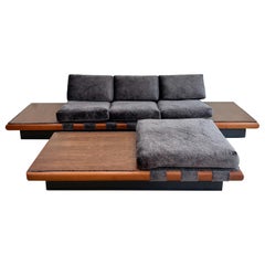 Adrian Pearsall Sofa + Coffee Table w/ Ottoman Set - New Upholstery