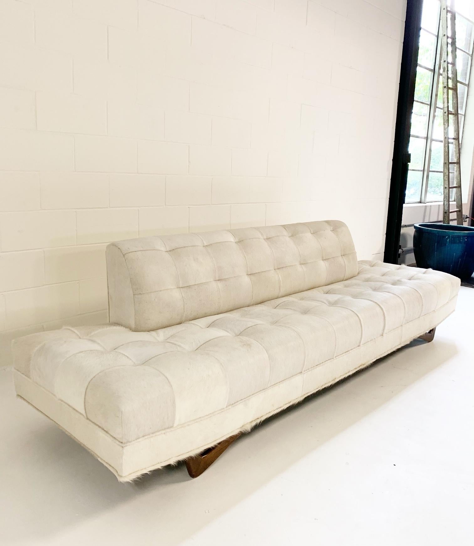Adrian Pearsall Sofa in Brazilian Cowhide In Excellent Condition In SAINT LOUIS, MO