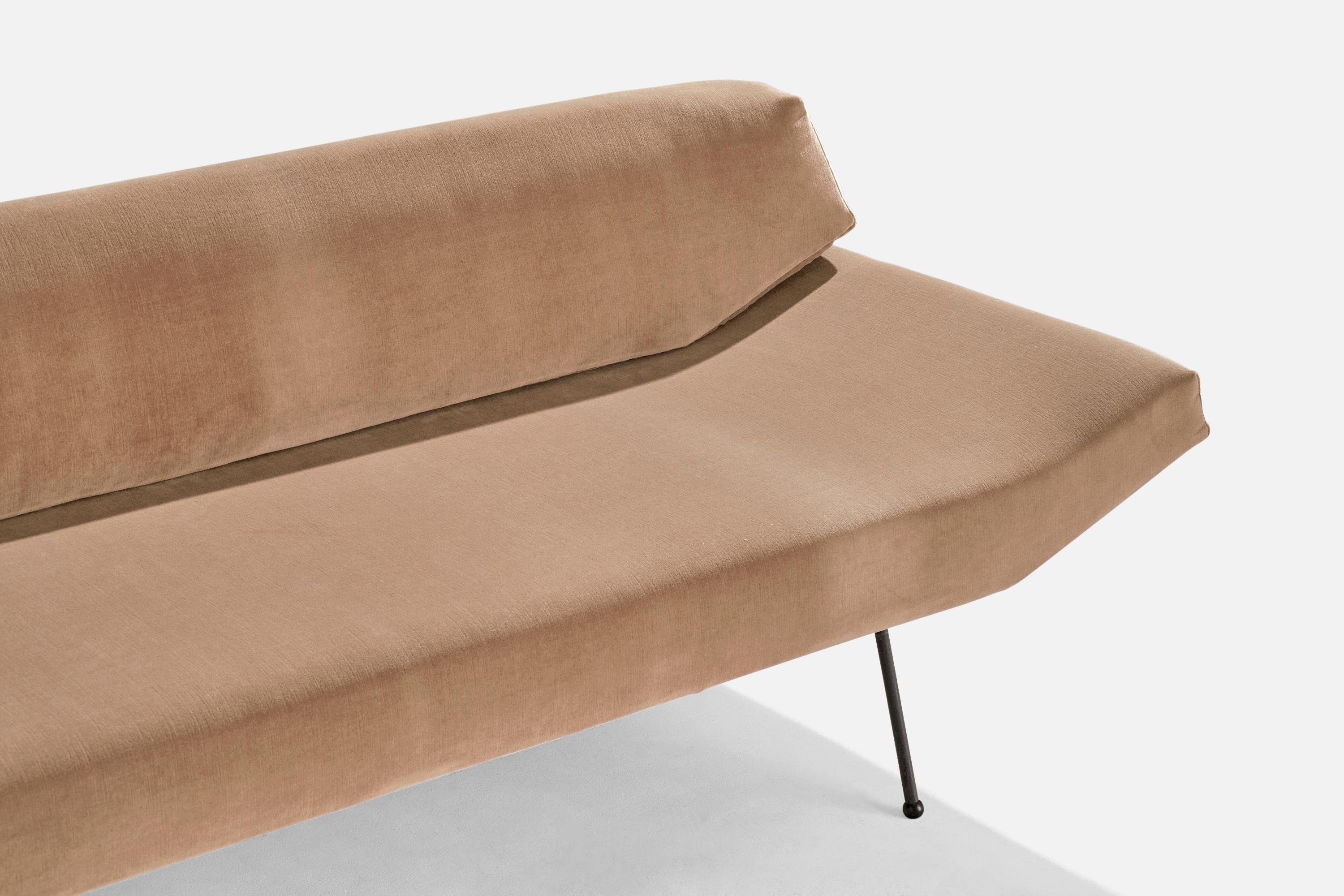 Adrian Pearsall, Sofa, Iron, Velvet, USA, 1950s 1