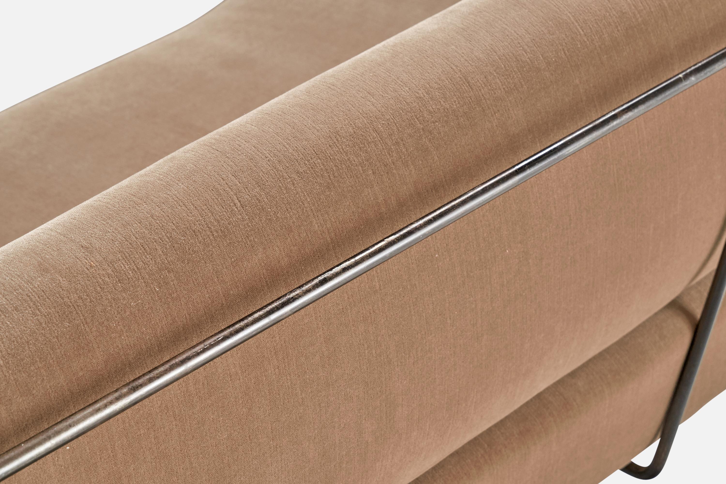 Adrian Pearsall, Sofa, Iron, Velvet, USA, 1950s 3