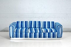 Adrian Pearsall Sofa on Chrome Plinth Base, 1970