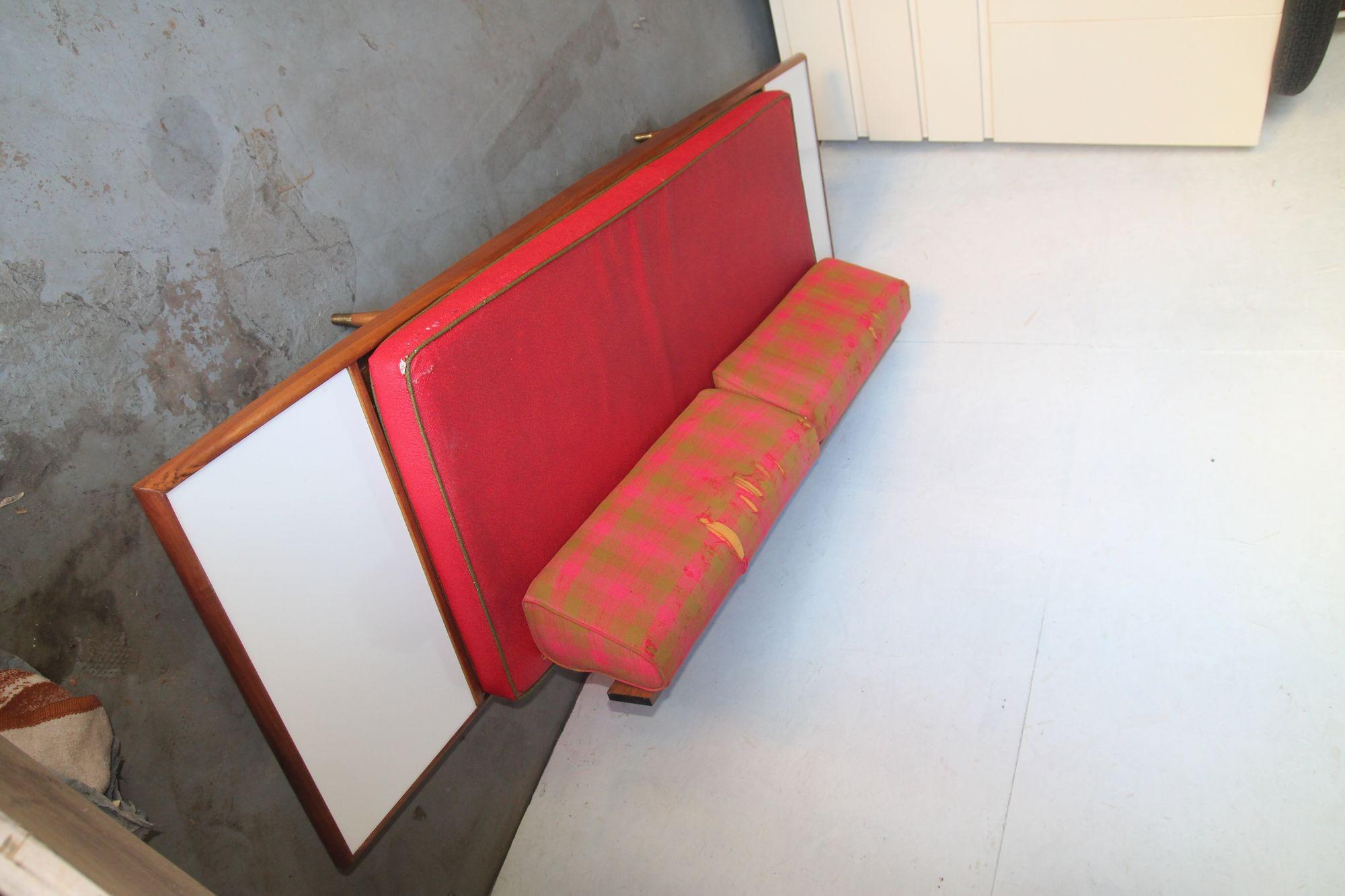 Mid-20th Century Adrian Pearsall Sofa With Attached End Table For Sale