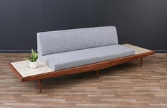 Adrian Pearsall Sofa mit Beistelltischen aus Travertin für Craft Associates