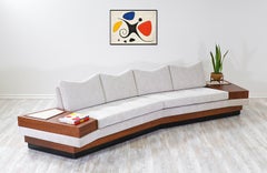 Adrian Pearsall Sofa with Travertine Top Side Tables for Craft Associates