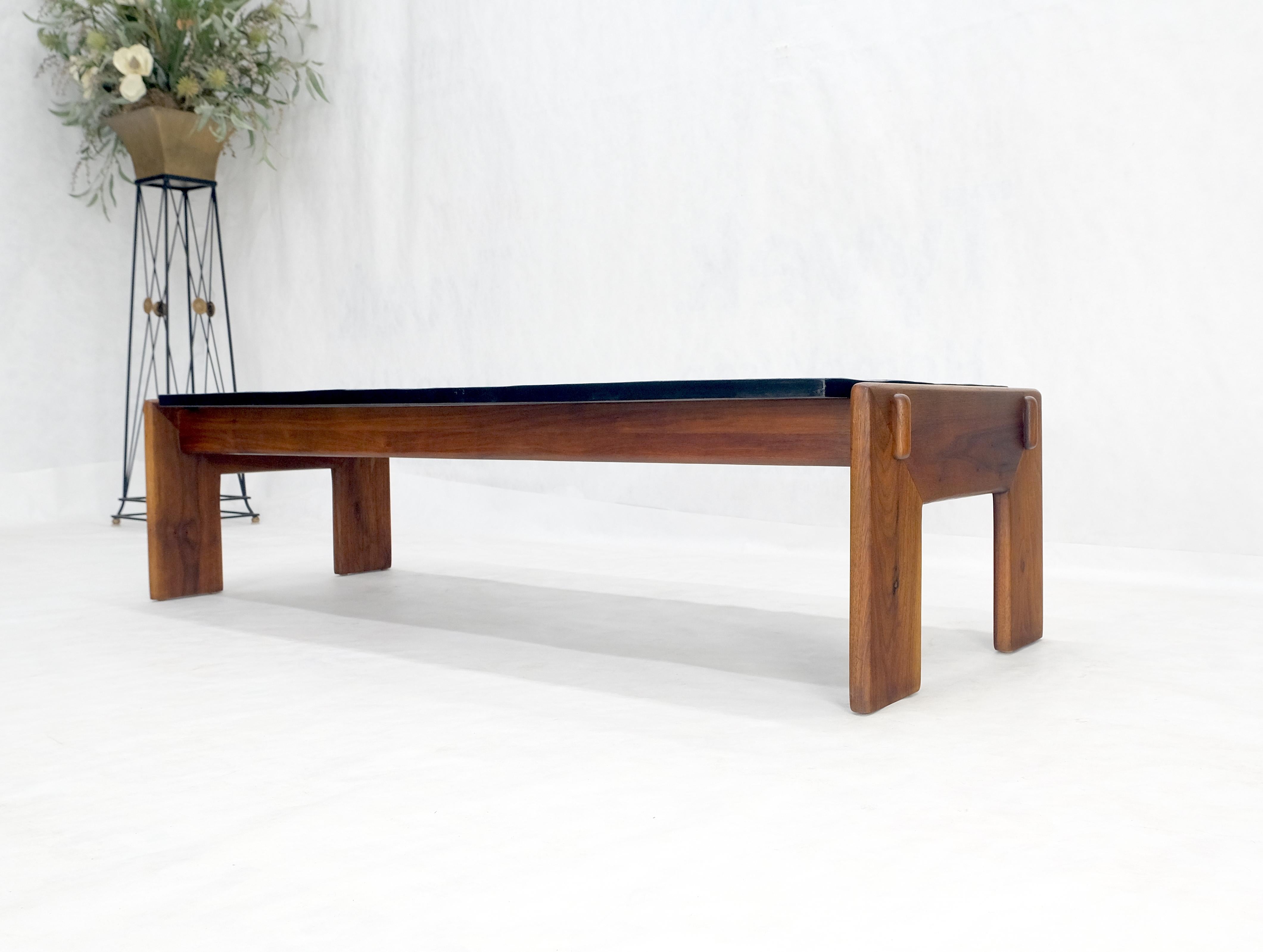 American Adrian Pearsall Solid Walnut Slate Like Top 5' Long Rectangle Coffee Table MINT! For Sale