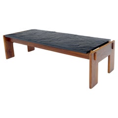 Adrian Pearsall Solid Walnut Slate Like Top 5' Long Rectangle Coffee Table MINT!