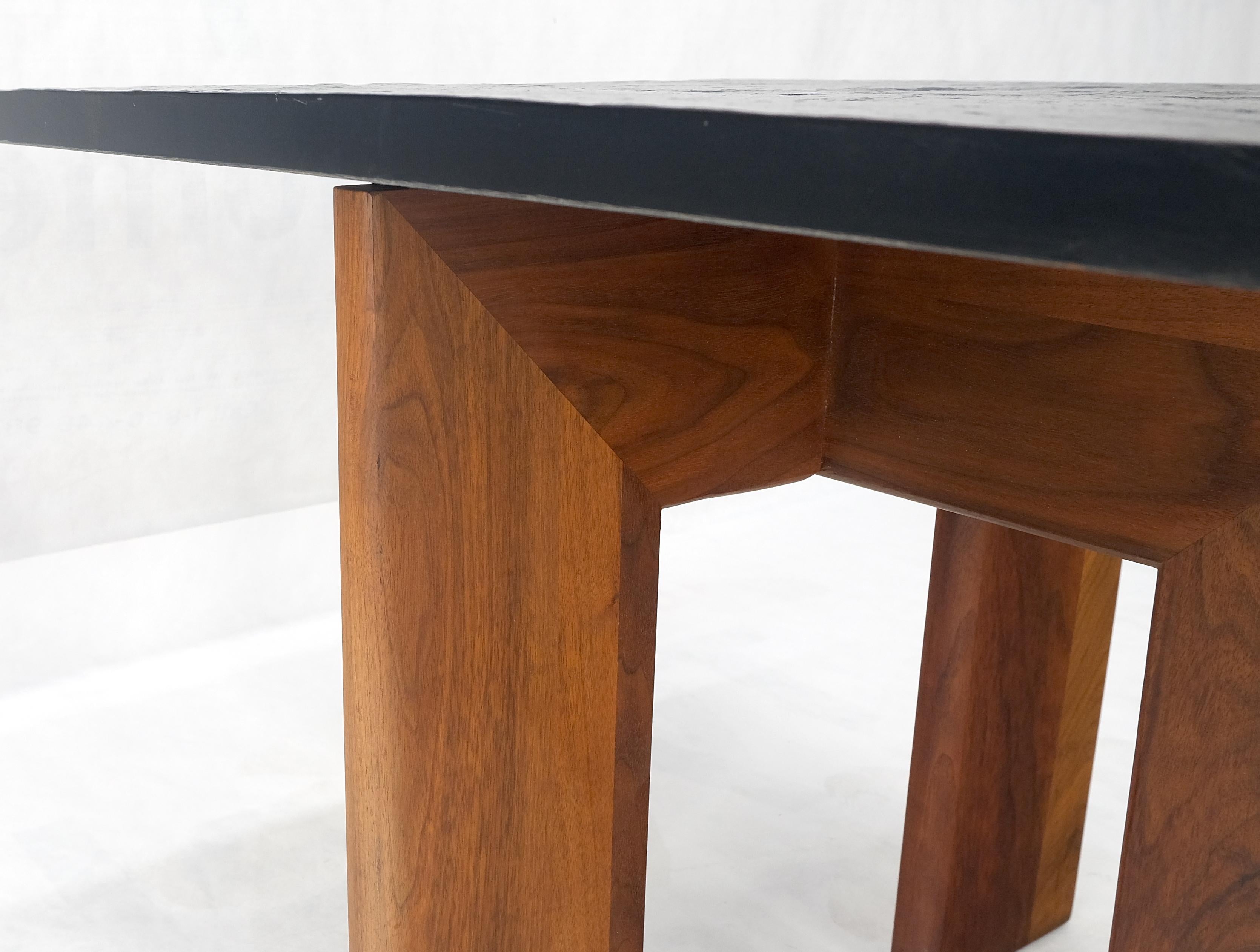 Adrian Pearsall Solid Walnut Slate Like Top Composite Top End Side Table Mint For Sale 3