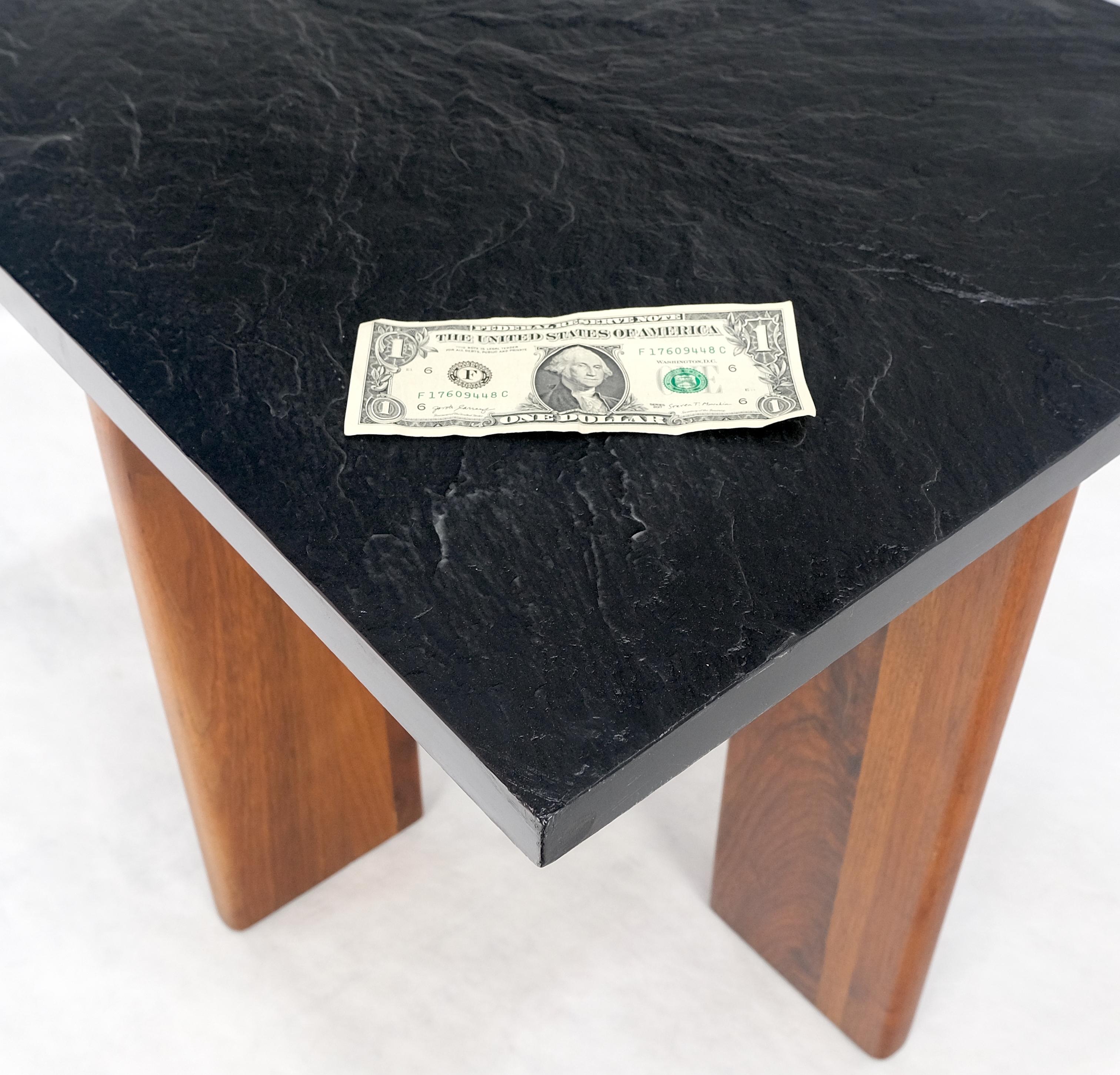 Adrian Pearsall Solid Walnut Slate Like Top Composite Top End Side Table Mint For Sale 4