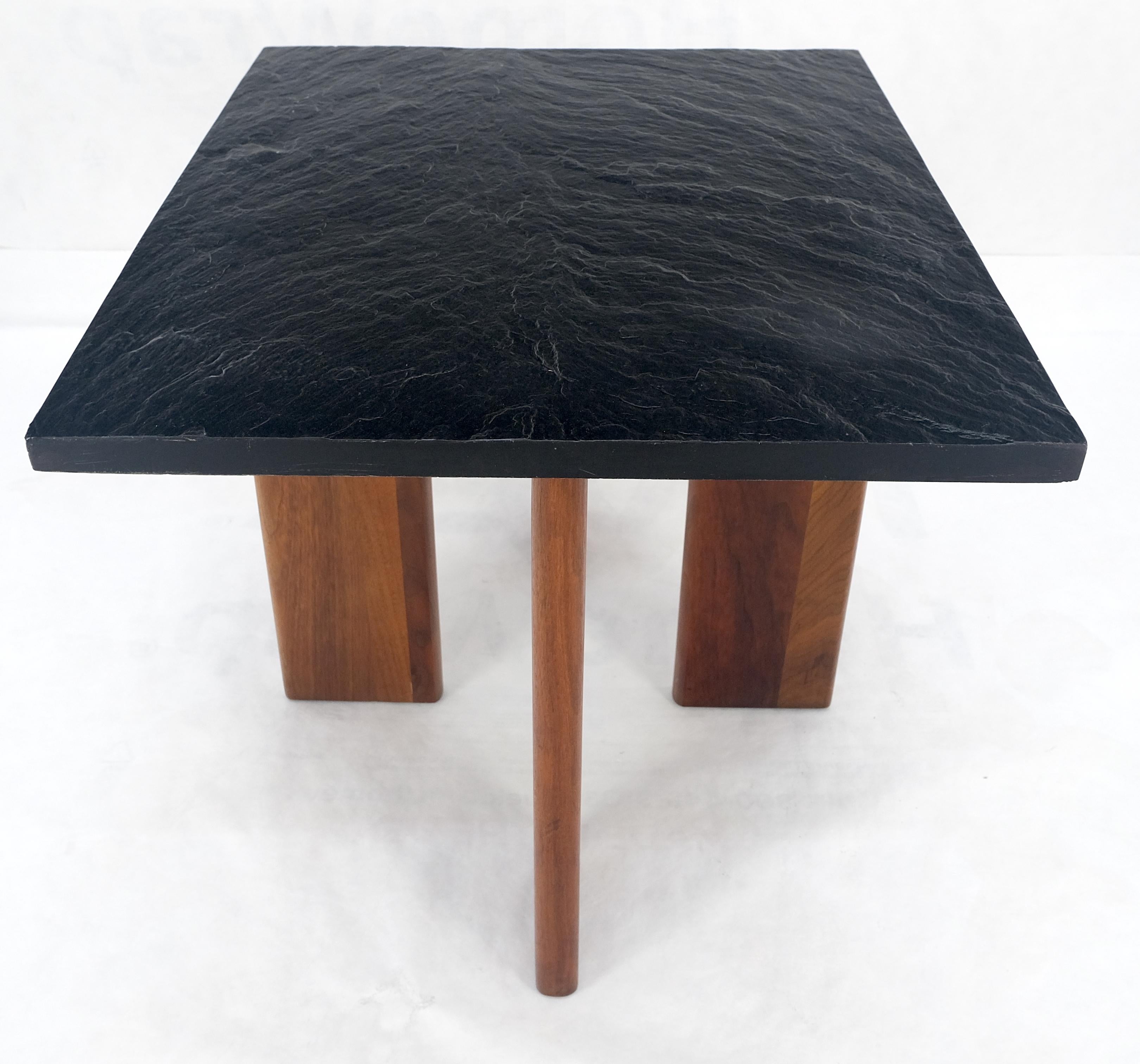 Mid-Century Modern Adrian Pearsall Solid Walnut Slate Like Top Composite Top End Side Table Mint For Sale