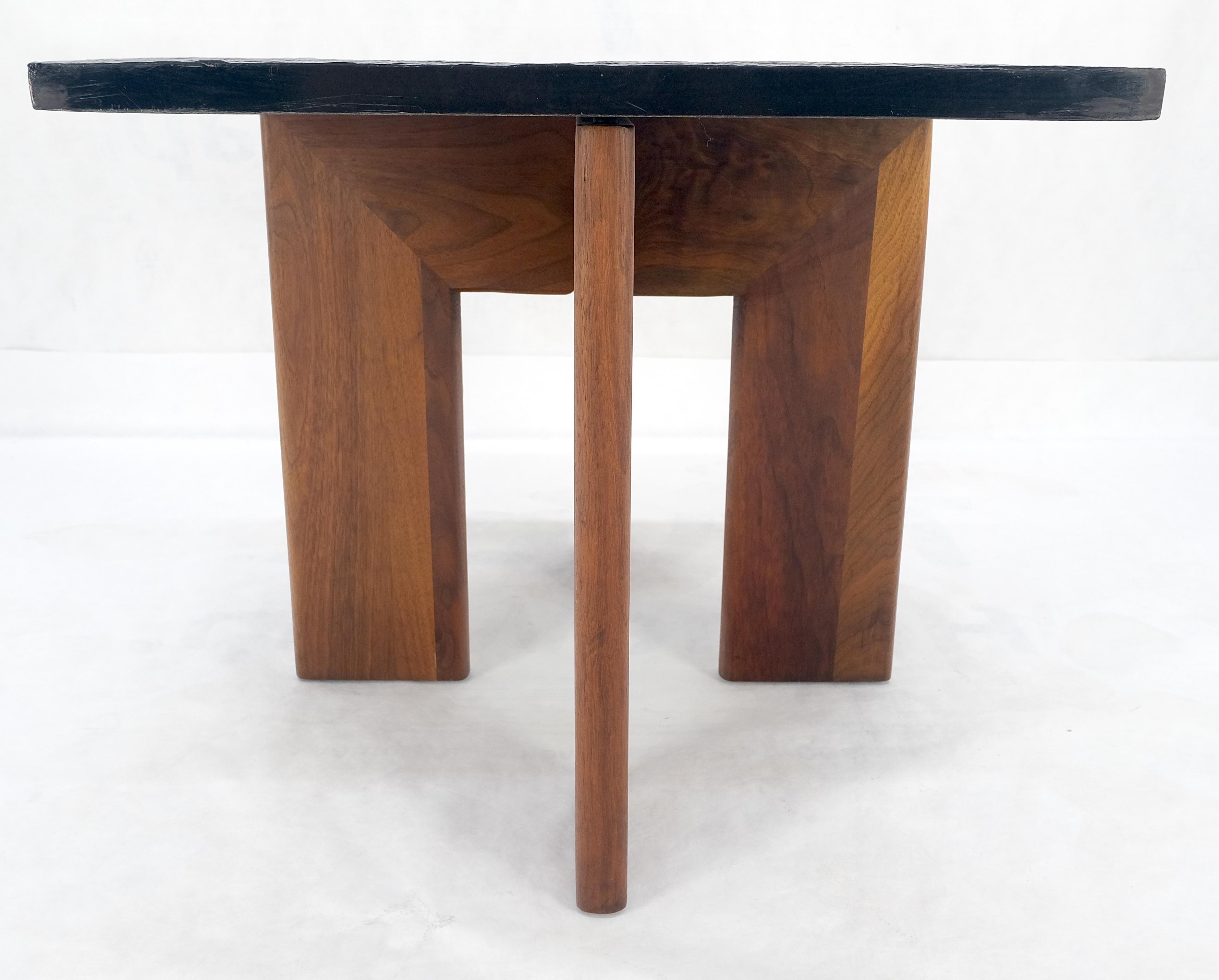 American Adrian Pearsall Solid Walnut Slate Like Top Composite Top End Side Table Mint For Sale