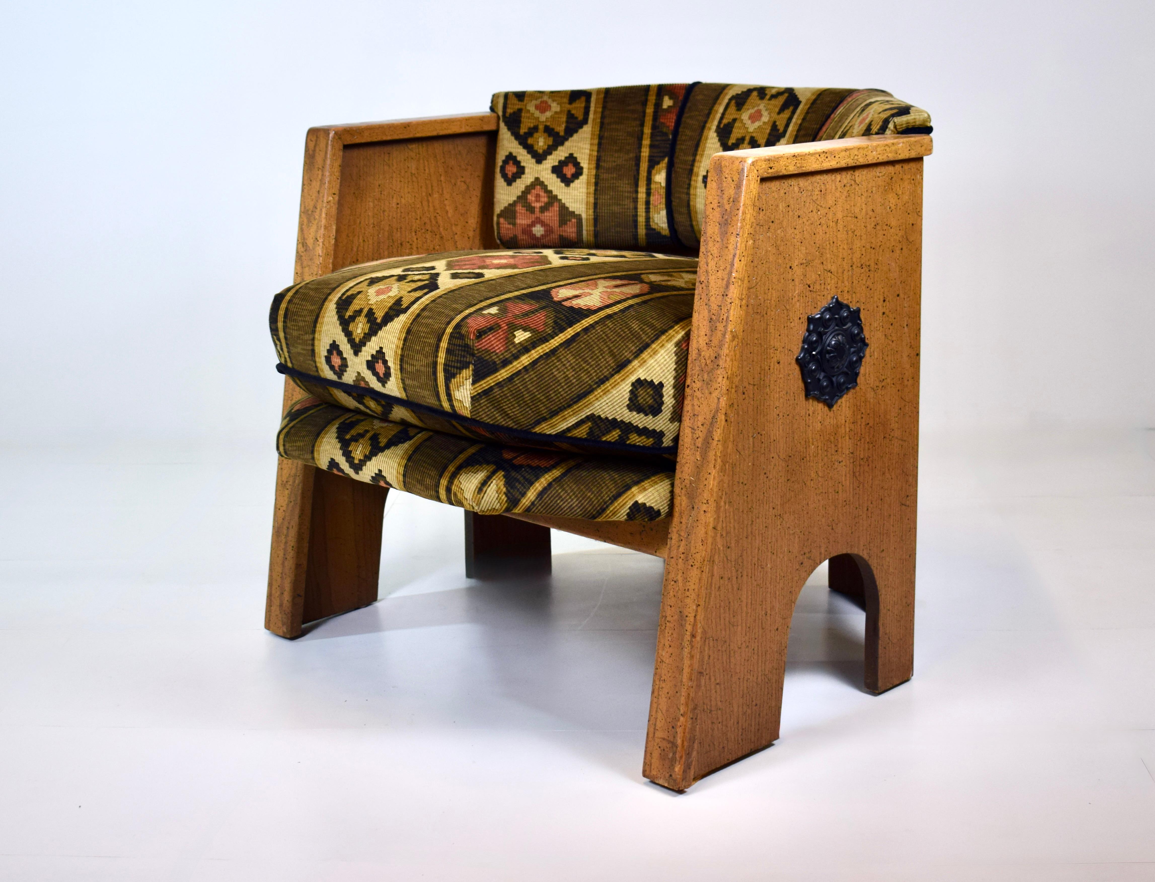 Adrian Pearsall Strictly Spanish Club Chair In Good Condition In Southampton, NJ