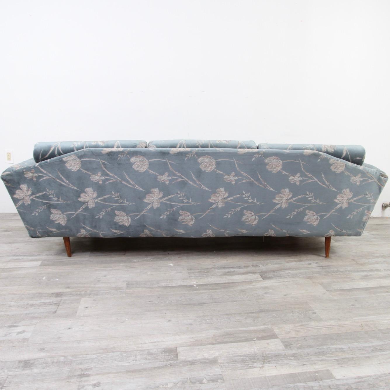 Walnut Adrian Pearsall Style Gondola Sofa by Bassett Prestige For Sale