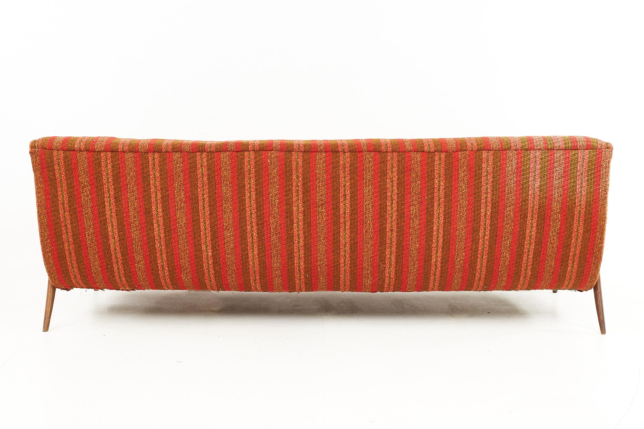 Late 20th Century Adrian Pearsall Style Kroehler Avant Mid Century Walnut Sofa