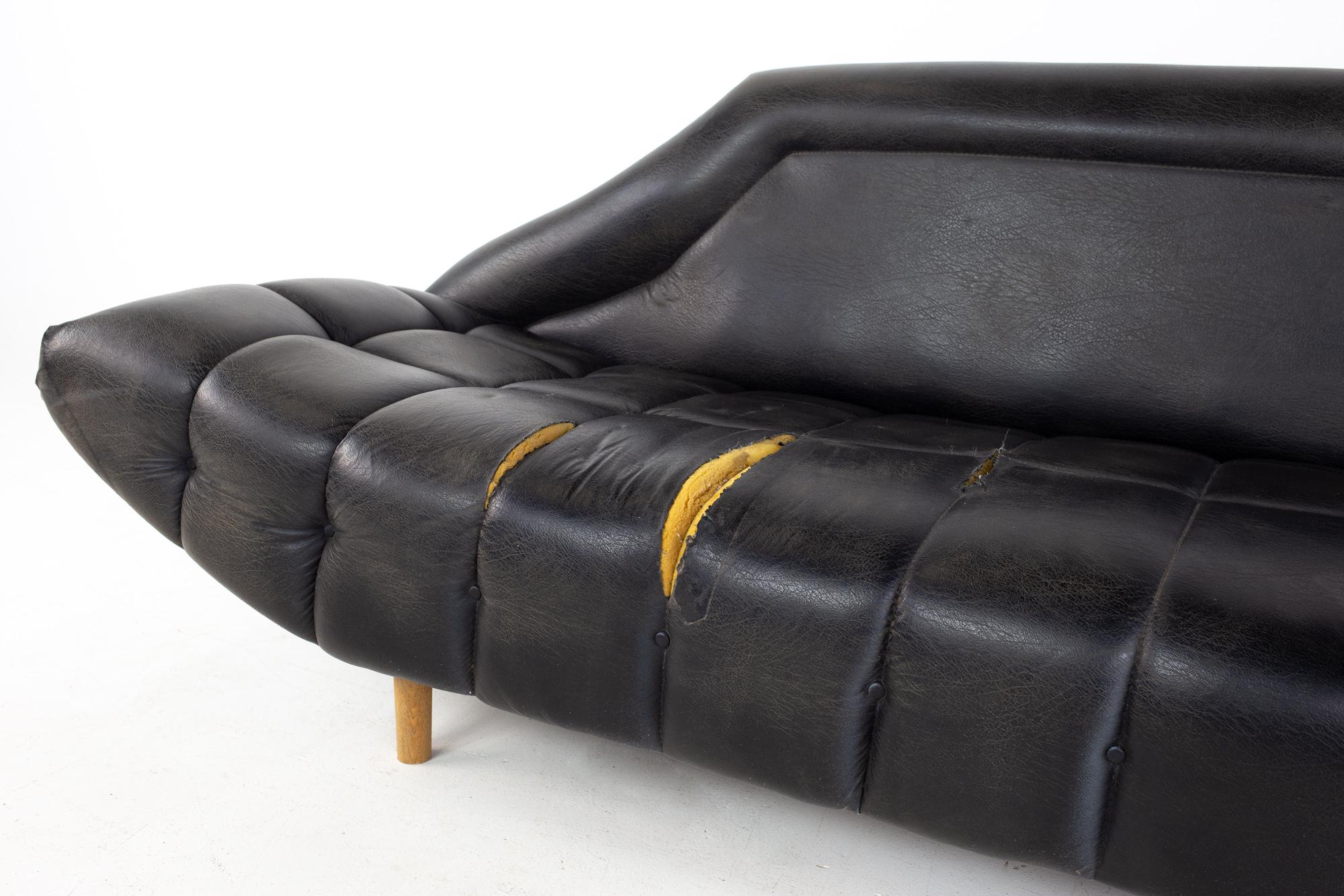 Upholstery Adrian Pearsall Style Kroehler Mid Century Gondola Sofa